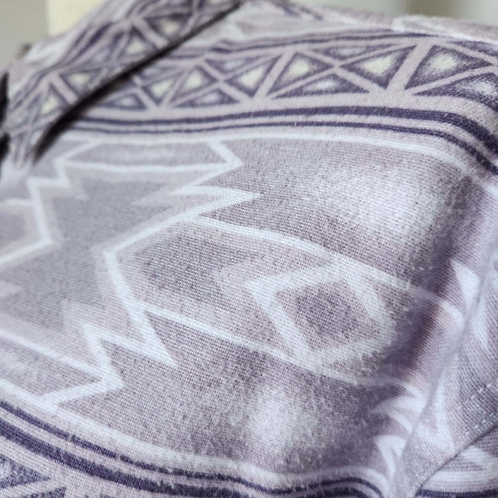 Cabela's Aztec Southwest Flannel Shirt Button Down Long Sleeve Purple Women Sz.L - Thumbnail 4
