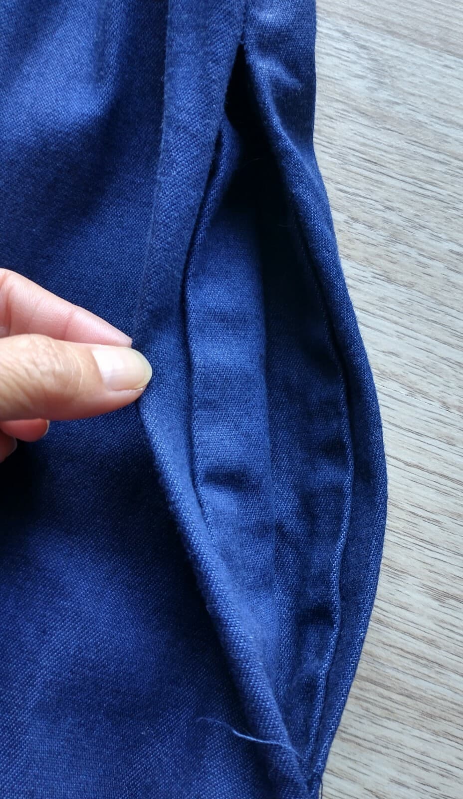 Alfredo's Wife Embroidered Maxi Chambray Skirt Elastic Waist Pocket Sz.M USA - Thumbnail 4