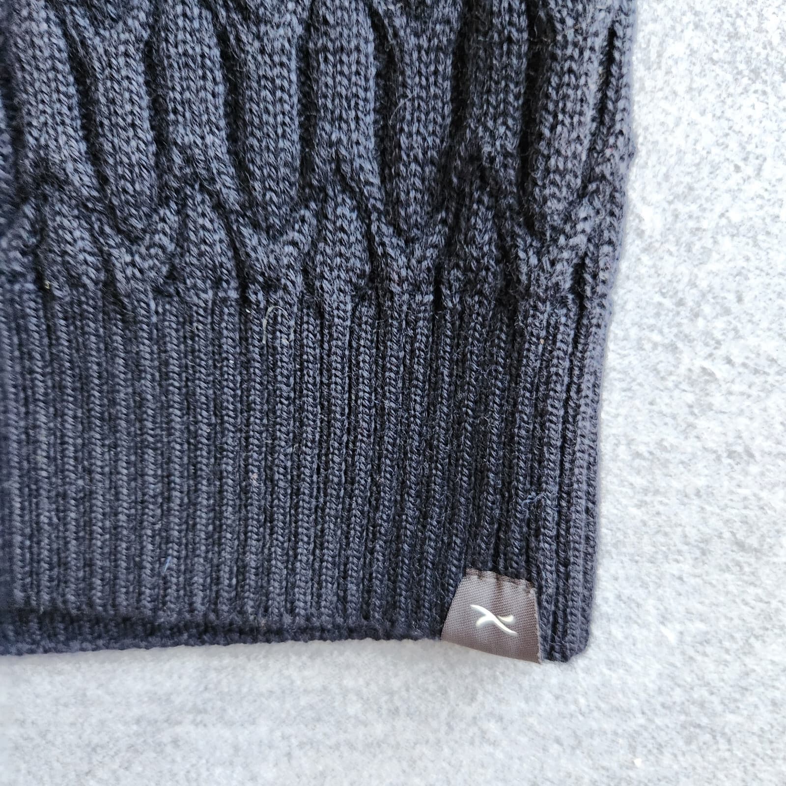 BRAX $248 James Wool Blend Shawl Collar Cardigan Cable Knit Blue Bust 44" (L) - Thumbnail 6