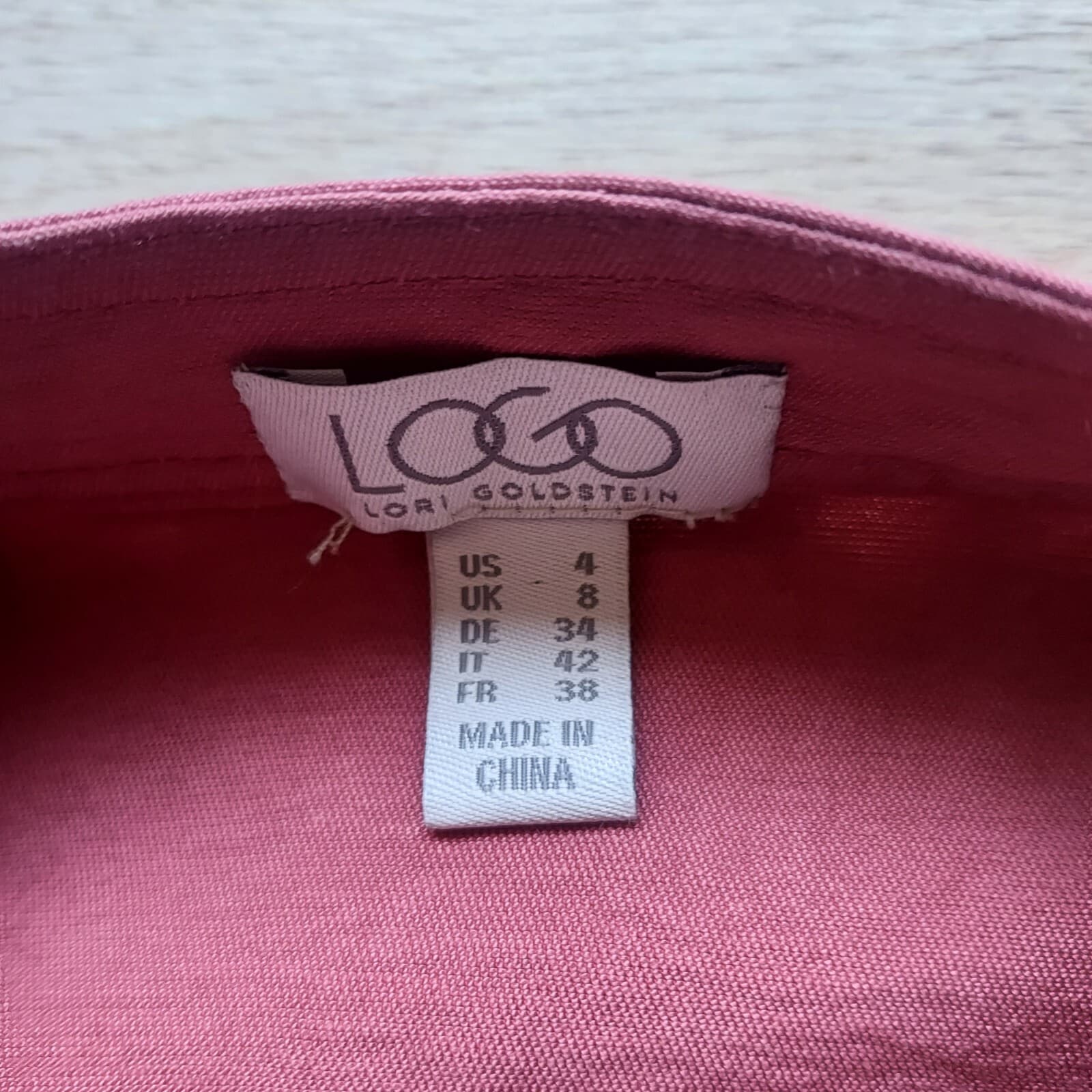 Logo Lori Goldstein Open Front Draped Jacket Pocket Lace-Knit Panels Red Women 4 - Thumbnail 10