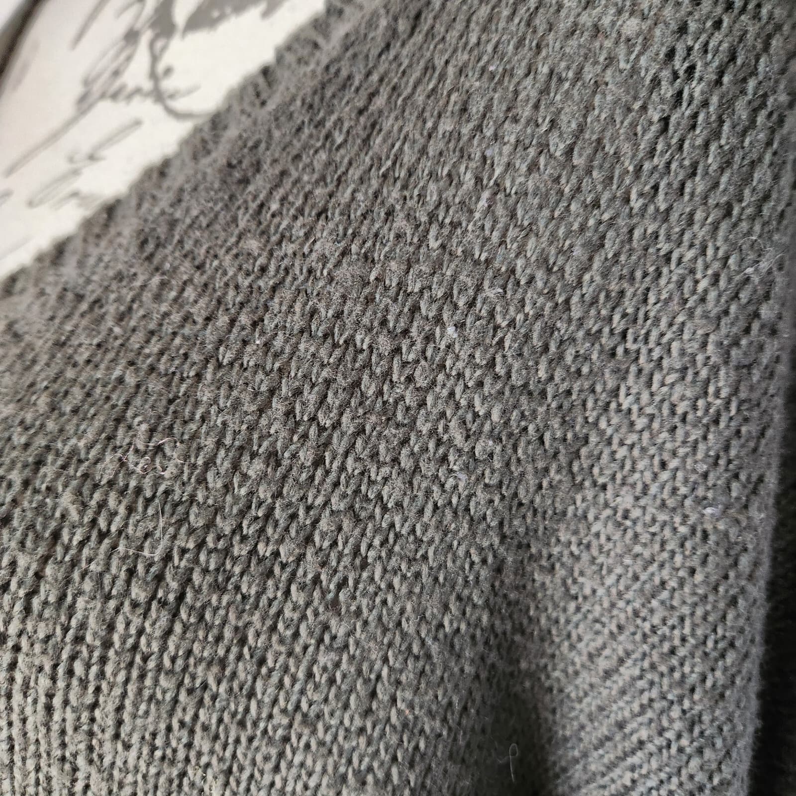 Wooden Ships Sweater Pullover V-Neck Acrylic Mohair Wool Blend Green Sz.M/L - Thumbnail 3