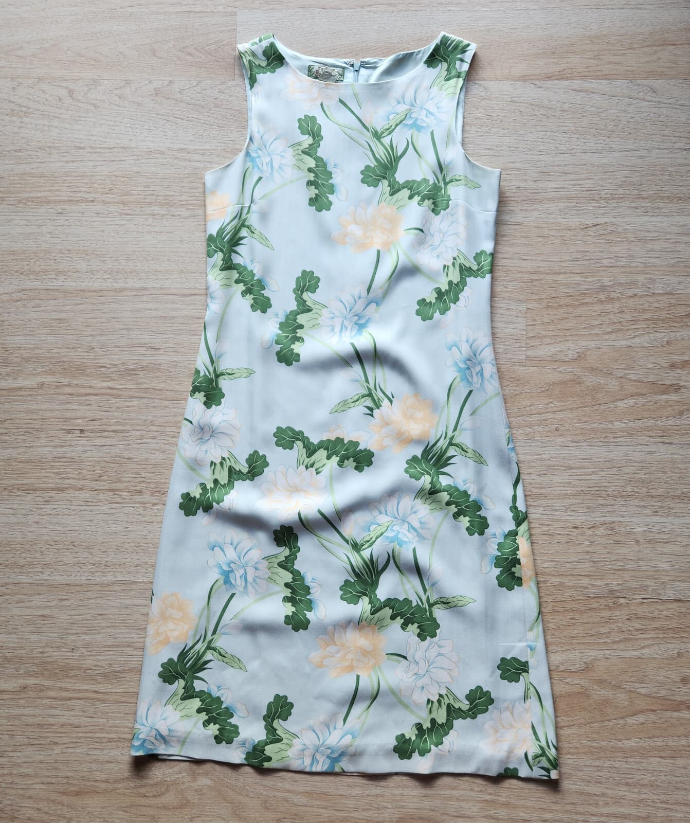 Vintage Tommy Bahama Silk Floral Hawaii Shift Dress Sleeveless Lined Green Sz.4 - Thumbnail 5