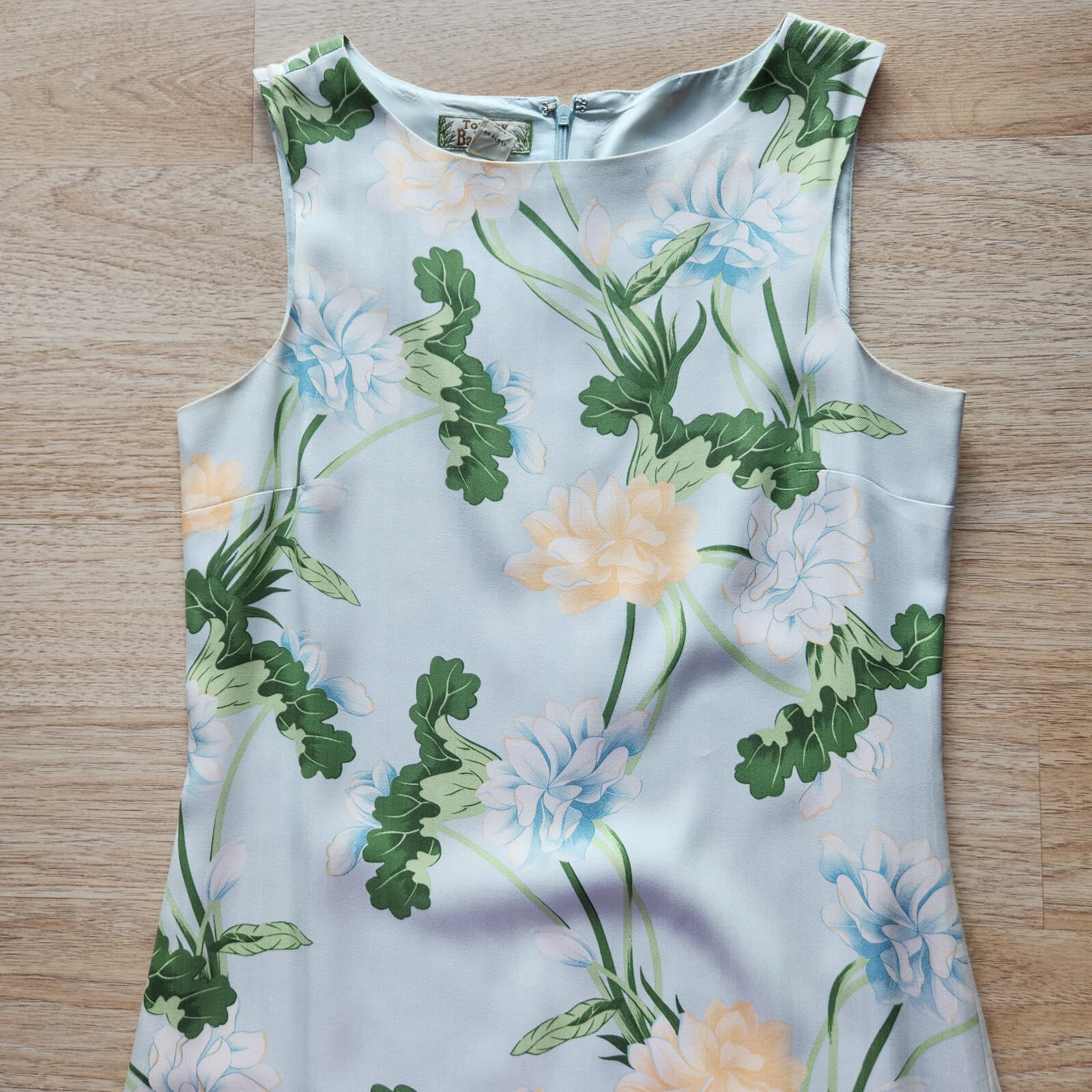 Vintage Tommy Bahama Silk Floral Hawaii Shift Dress Sleeveless Lined Green Sz.4 - Thumbnail 6