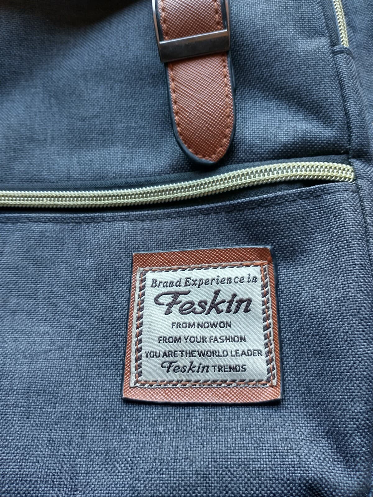Feskin Unisex Professional Slim Rucksack Travel Business Laptop Canvas Backpack - Thumbnail 6