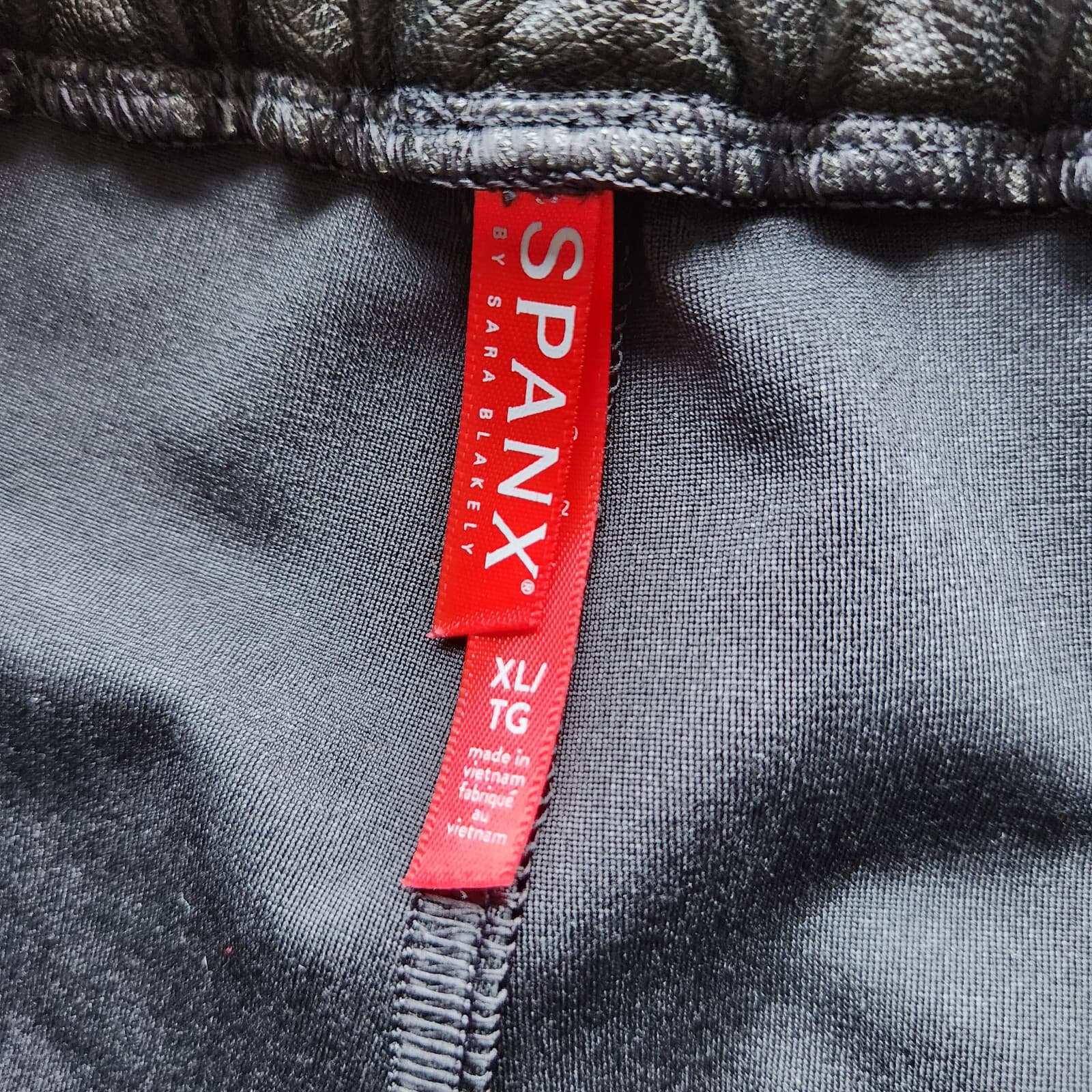SPANX Faux Leather Jogger Pants Pull-On Elastic Waist Pocket Black Women's XL - Thumbnail 15