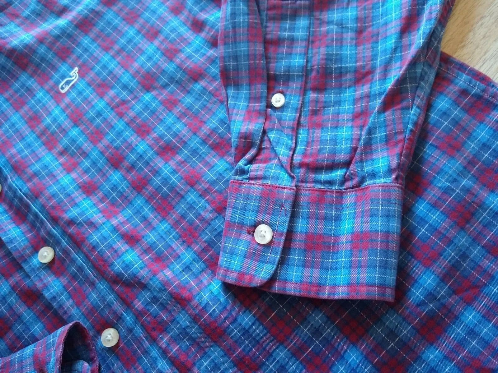 Vineyard Vines by Shep & Ian Casual Shirt Long Sleeve Button-down Red Plaid Sz.S - Thumbnail 3