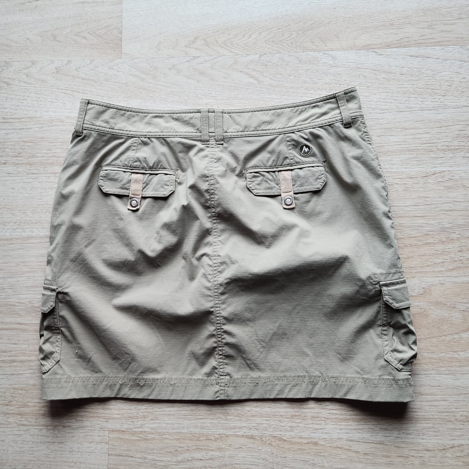 Mormot Hiking Outdoor Cargo Pocket Skort Stretch Zip Khaki Women Sz.12 - Thumbnail 4