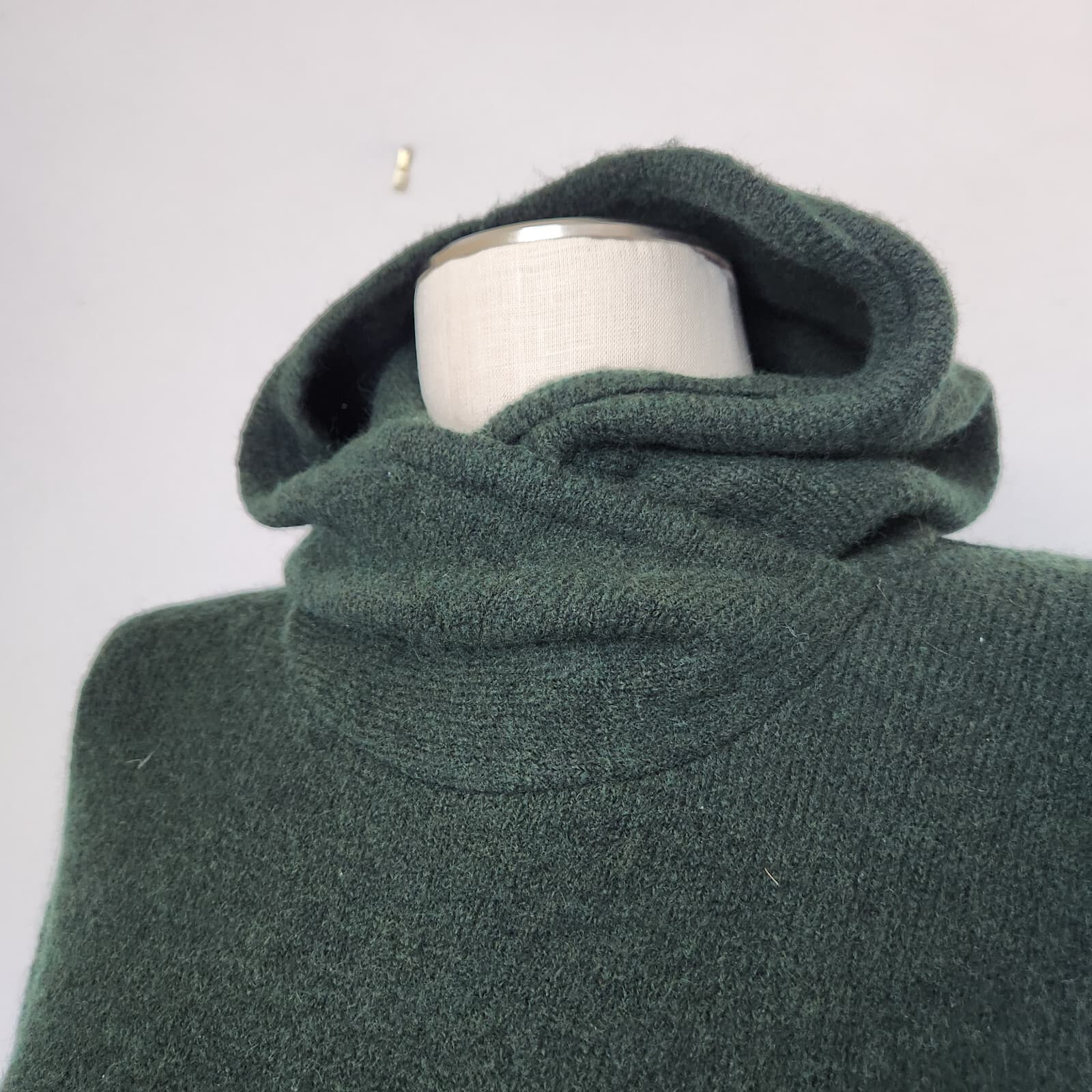 Alessandro Dell'Acqua Made in Italy Wool Blend Hooded Sweater Green Women's S - Thumbnail 3