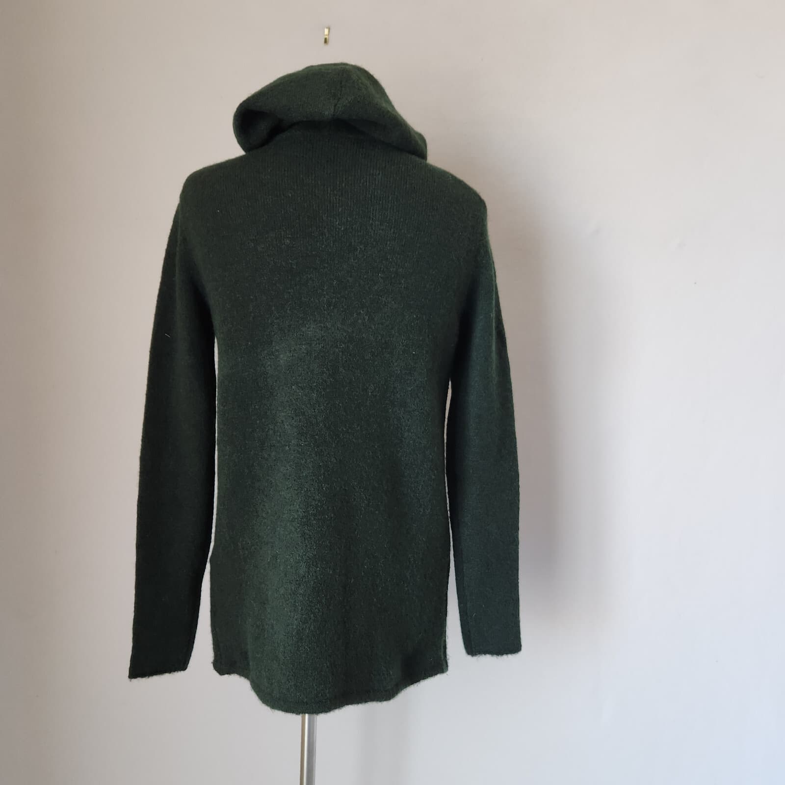 Alessandro Dell'Acqua Made in Italy Wool Blend Hooded Sweater Green Women's S - Thumbnail 6