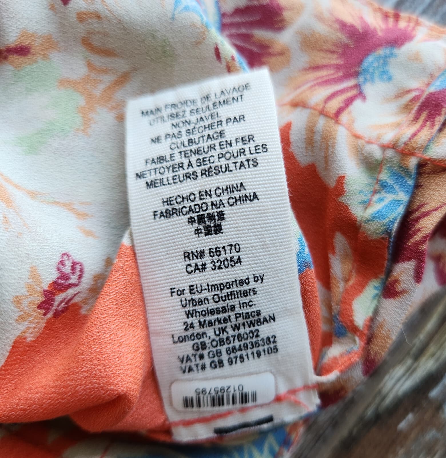 Free People Wildflower Kimono Zip-Up Jacket Pocket Cinch Tie Chiffon Orange Sz.M - Thumbnail 15