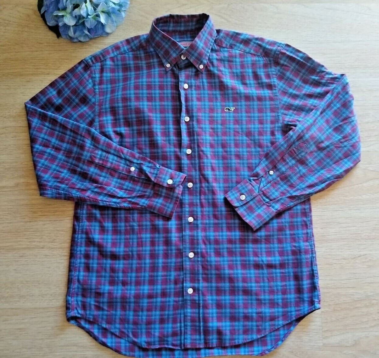 Vineyard Vines by Shep & Ian Casual Shirt Long Sleeve Button-down Red Plaid Sz.S - Thumbnail 2