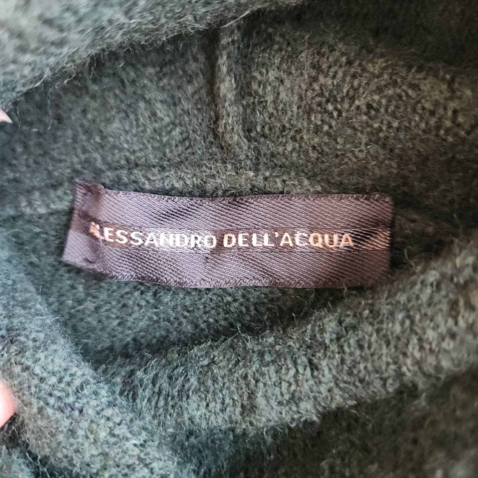 Alessandro Dell'Acqua Made in Italy Wool Blend Hooded Sweater Green Women's S - Thumbnail 7