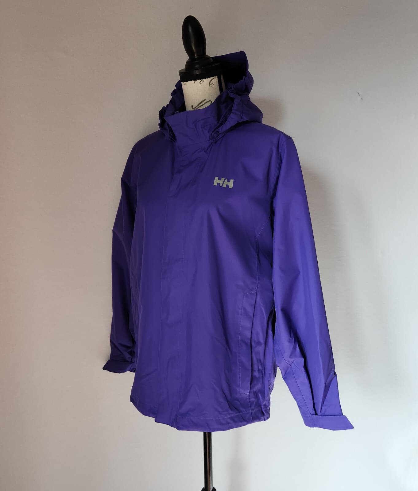 EUC Helly Hansen Helly Tech Protection Windbreak Rain Jacket Purple Kid's 176/16 - Thumbnail 3