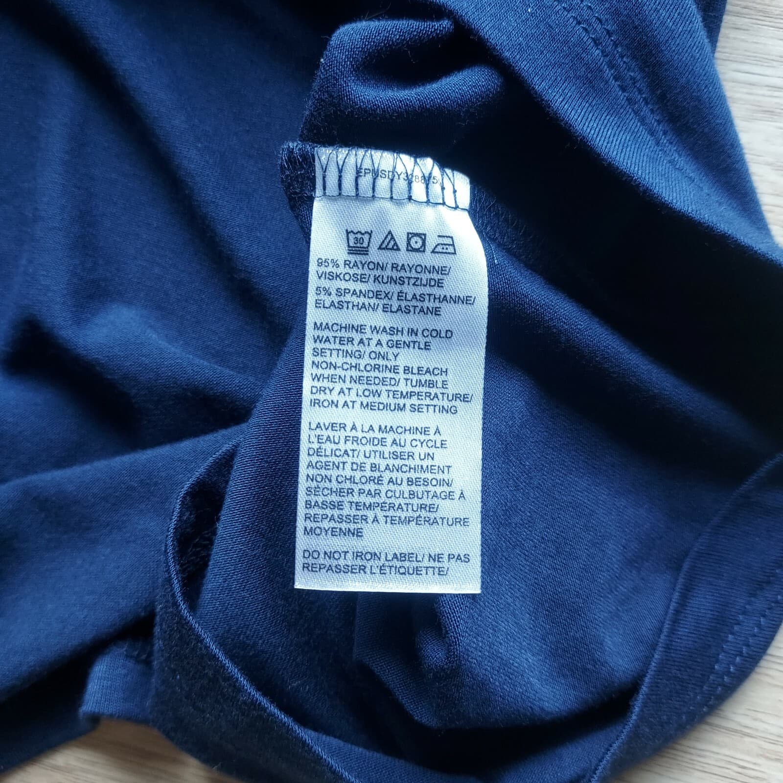 Saks Fifth Avenue Iconic Fit Tunic Top T-Shirt Long Sleeve Navy Blue Women XL - Thumbnail 7