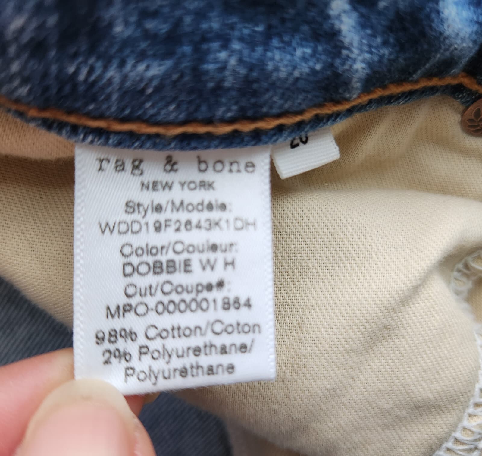 Rag & Bone Dre Low-Rise Slim Boyfriend Jeans Distressed Raw Hem Blue Women's 26 - Thumbnail 12