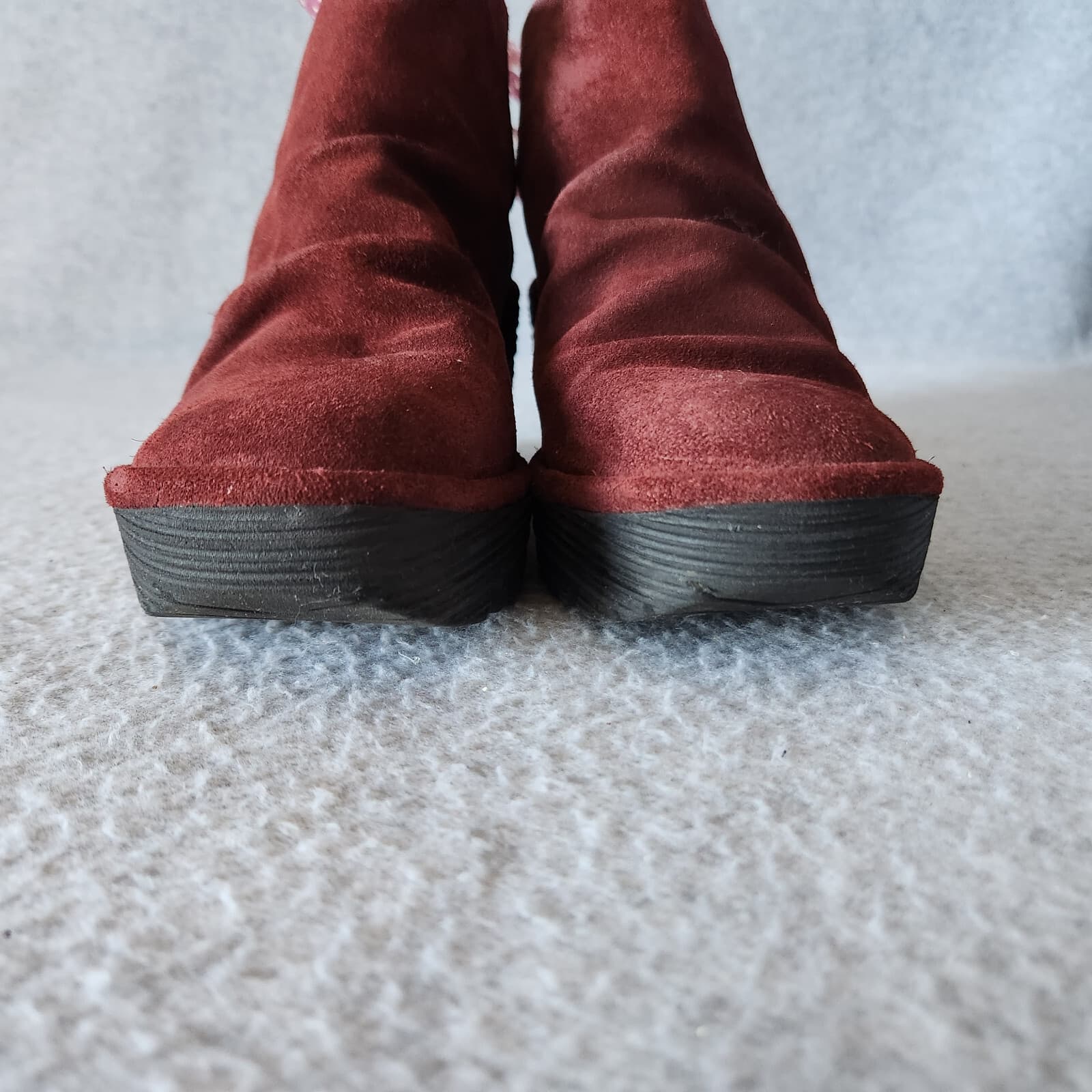 FLY LONDON Yama Rust Oil Suede Tie-Back Wedge Ankle Boots Red-Brick Women's EU37 - Thumbnail 9