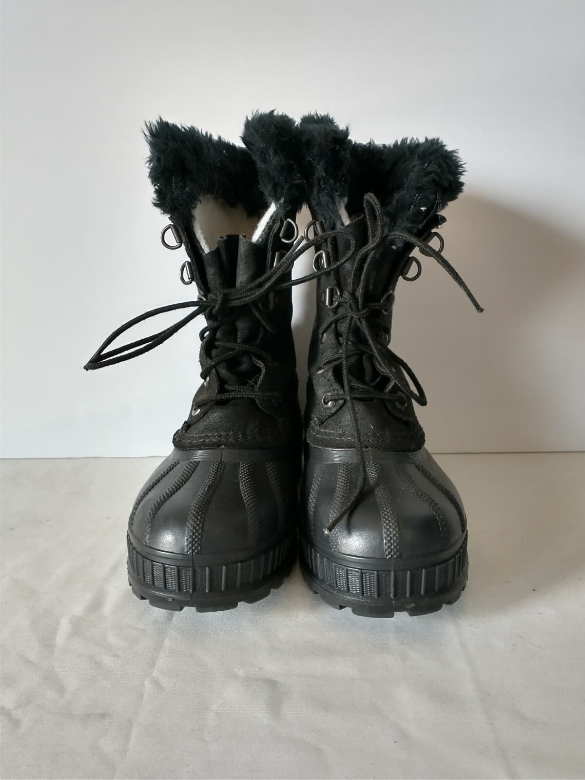 SOREL Caribou Suede Winter Boots Mid Calf Fires Lined Women US5 Made in Canada - Thumbnail 3