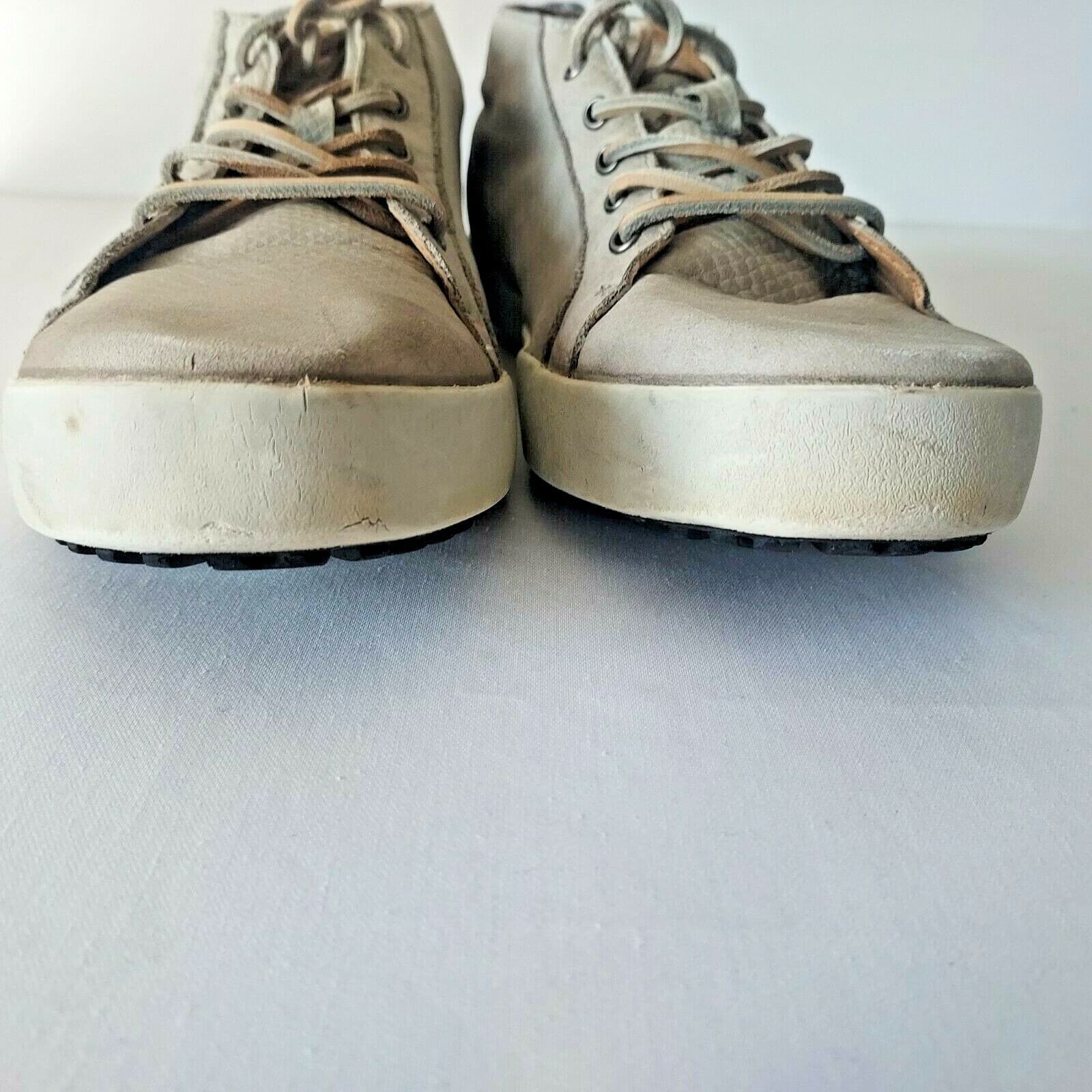 Original Blackstone JM-05 Leather Sneakers High-Top Lace-Up Grey Men EU45 US11 - Thumbnail 7