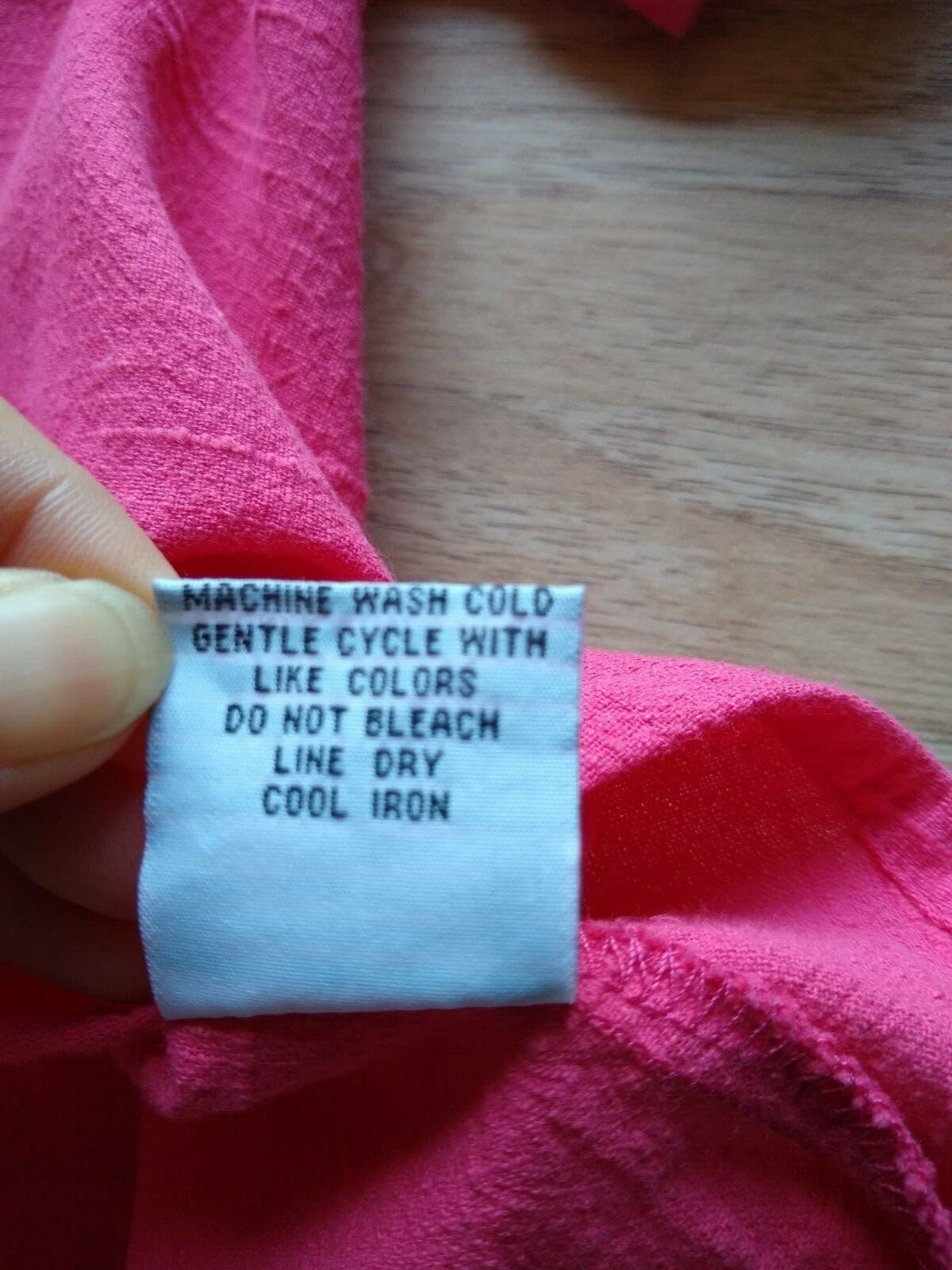 Habitat Clothes to Live In Tunic Top Button Front-Back Pocket Pink Oversize XS - Thumbnail 9