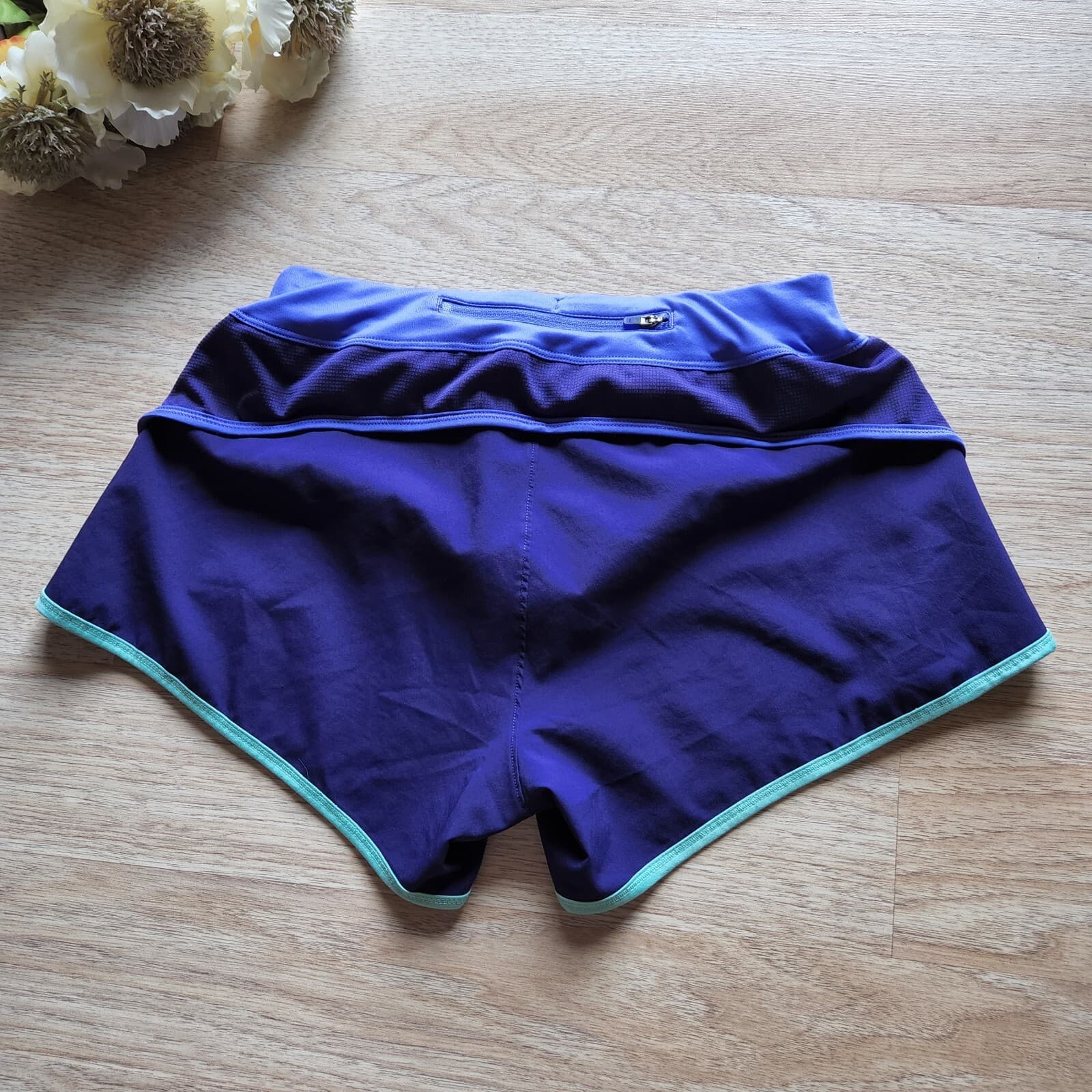 The North Face Flashdry Activewear Shorts Drawstring Zip-Pocket Purple Women S - Thumbnail 2