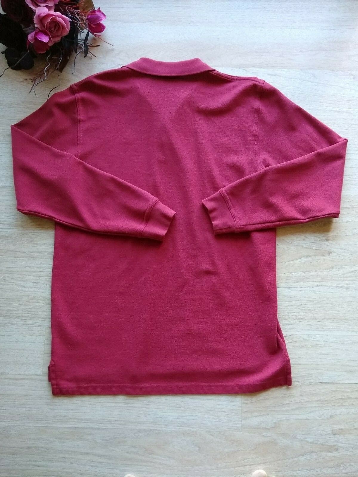 BROOKS BROTHERS 346 100%Cotton Performance Knit Polo Shirt Long Sleeve Red Sz.XL - Thumbnail 5