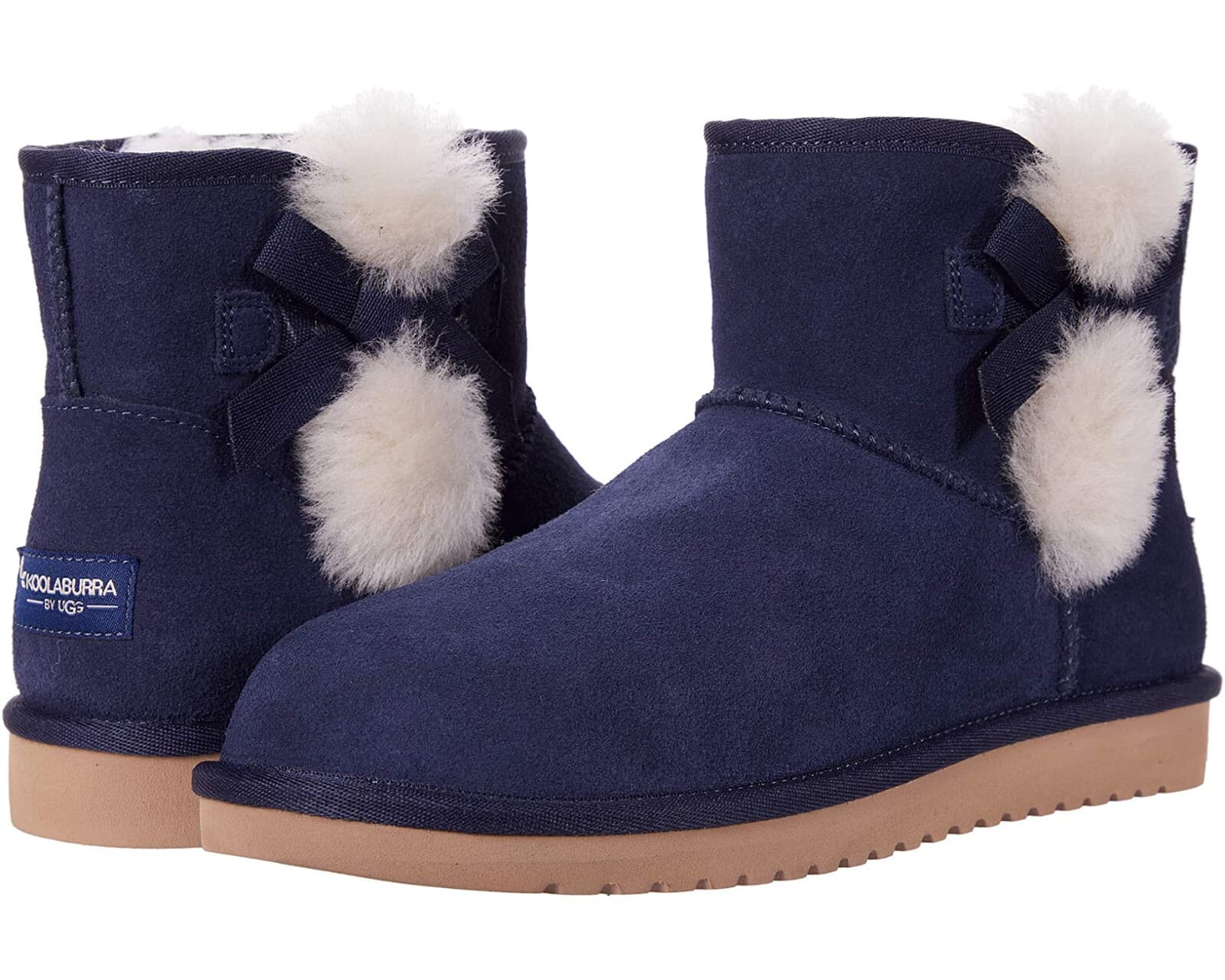 Koolaburra by UGG Victoria Mini Blue Suede sheepskin sockliner Boots Women's US8 - Thumbnail 3