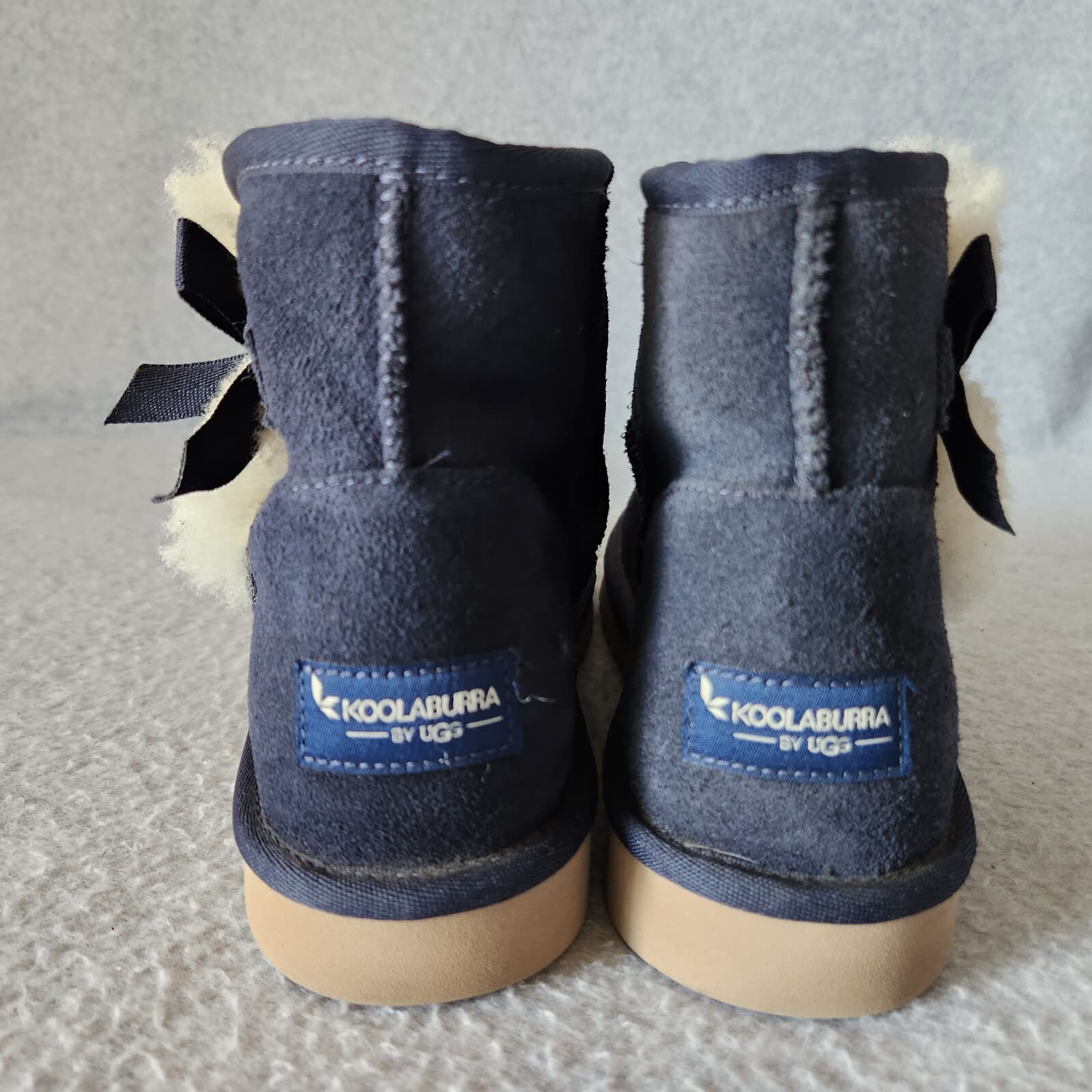 Koolaburra by UGG Victoria Mini Blue Suede sheepskin sockliner Boots Women's US8 - Thumbnail 10