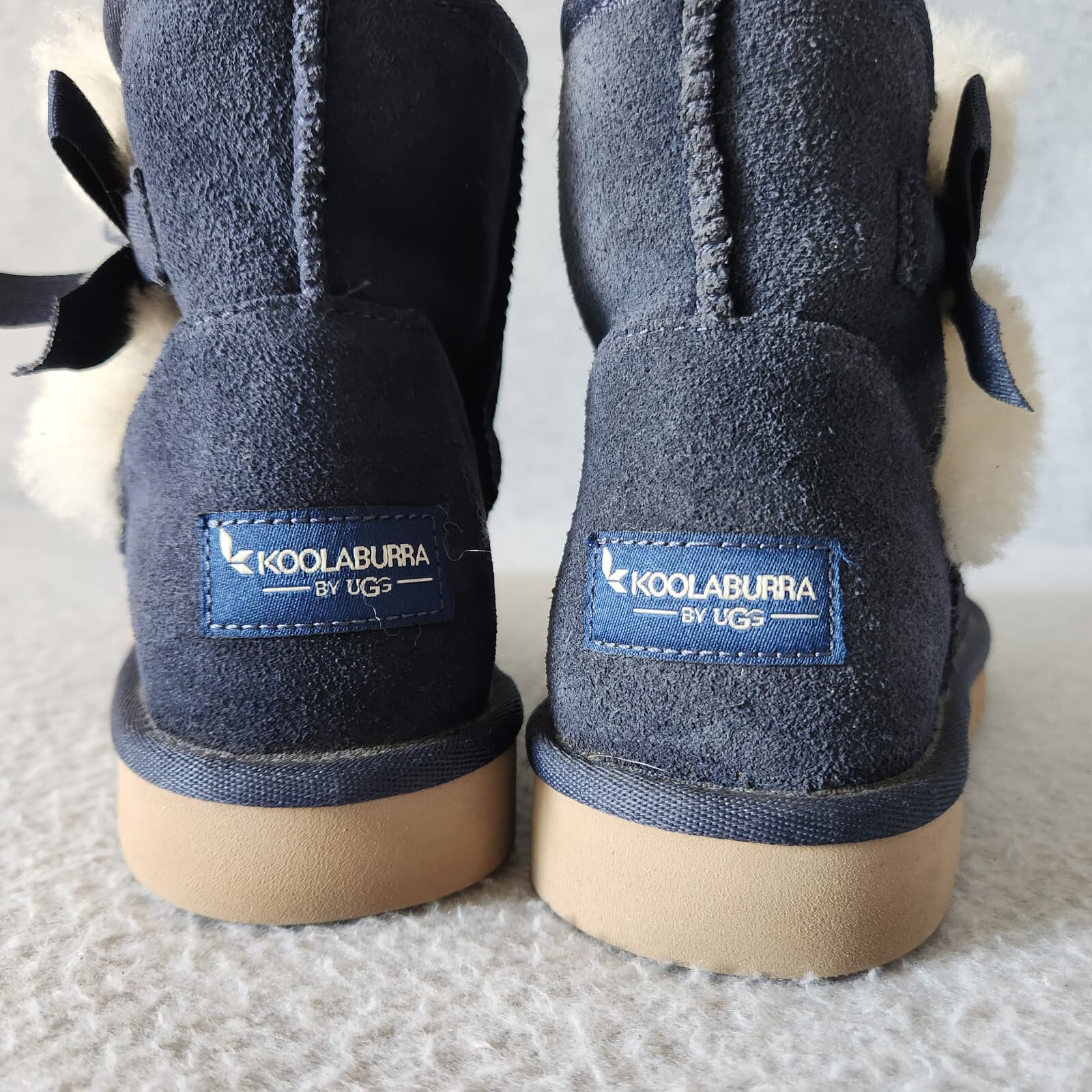 Koolaburra by UGG Victoria Mini Blue Suede sheepskin sockliner Boots Women's US8 - Thumbnail 16