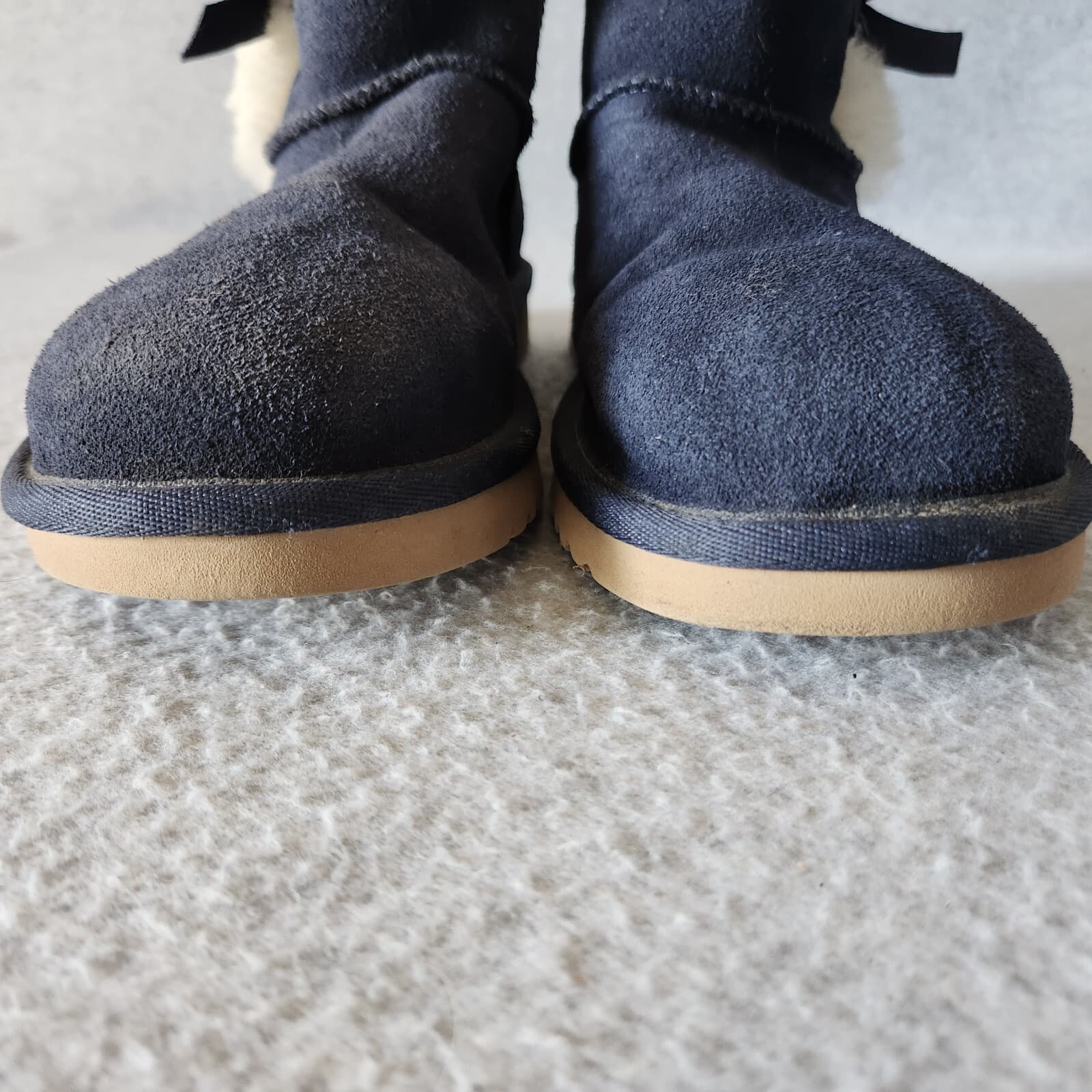 Koolaburra by UGG Victoria Mini Blue Suede sheepskin sockliner Boots Women's US8 - Thumbnail 15