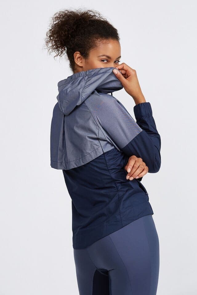 Nike Windrunner Sports Performance Hooded Jacket Full-Zip Blue-Grey Women's M - Thumbnail 6