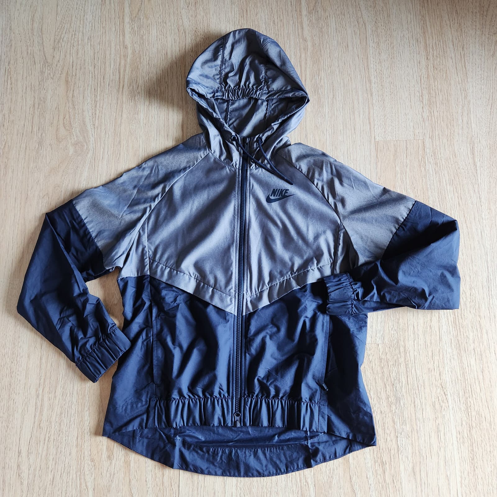 Nike Windrunner Sports Performance Hooded Jacket Full-Zip Blue-Grey Women's M - Thumbnail 9