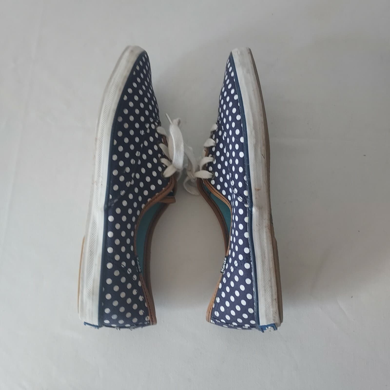 Keds Champion Polka Dot Canvas Fashion Sneakers Lace Navy Blue White Women US10 - Thumbnail 6