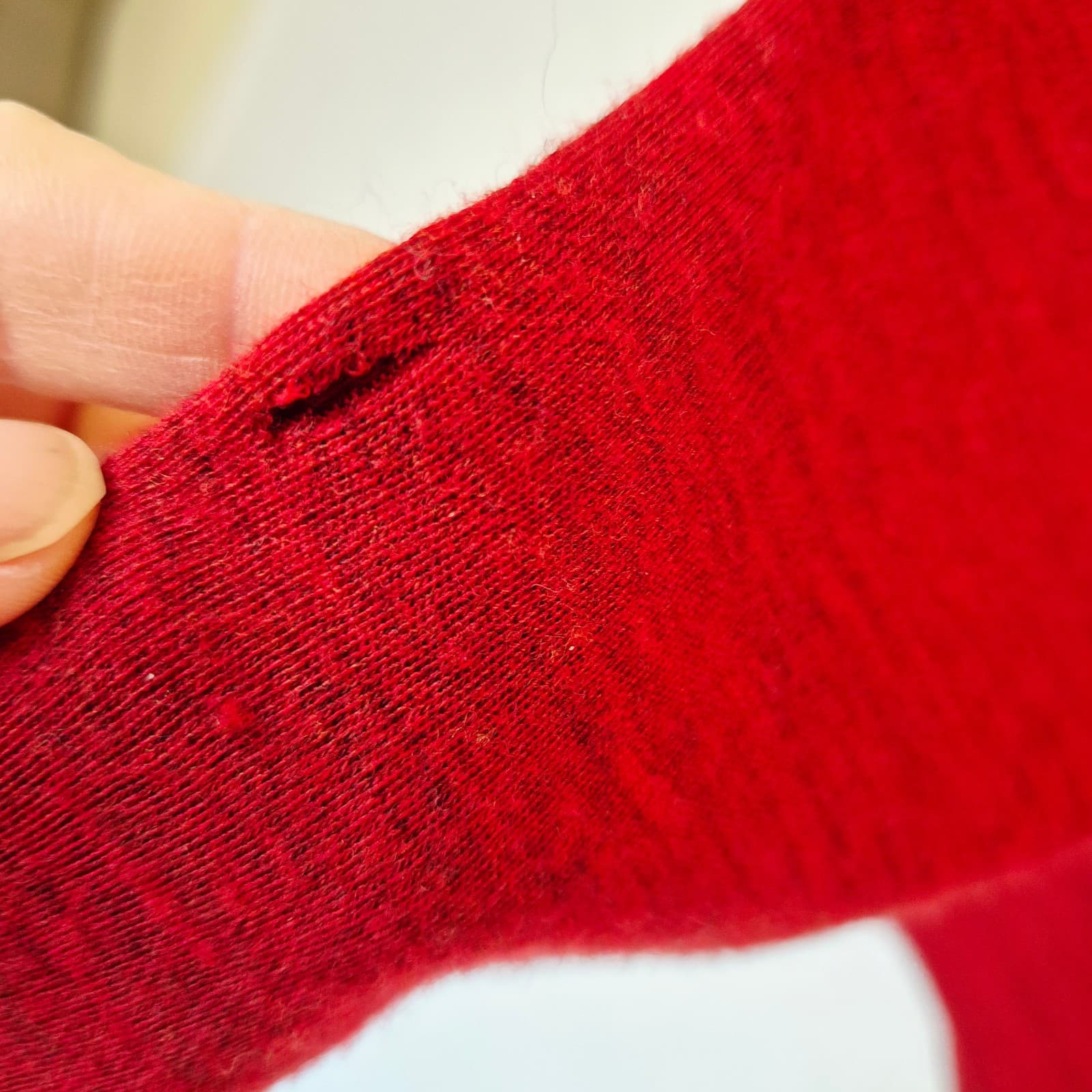 Smartwool Merino Wool Men's L 1/4 Zip Mock Neck Baselayer Shirt Long Sleeve Red - Thumbnail 5