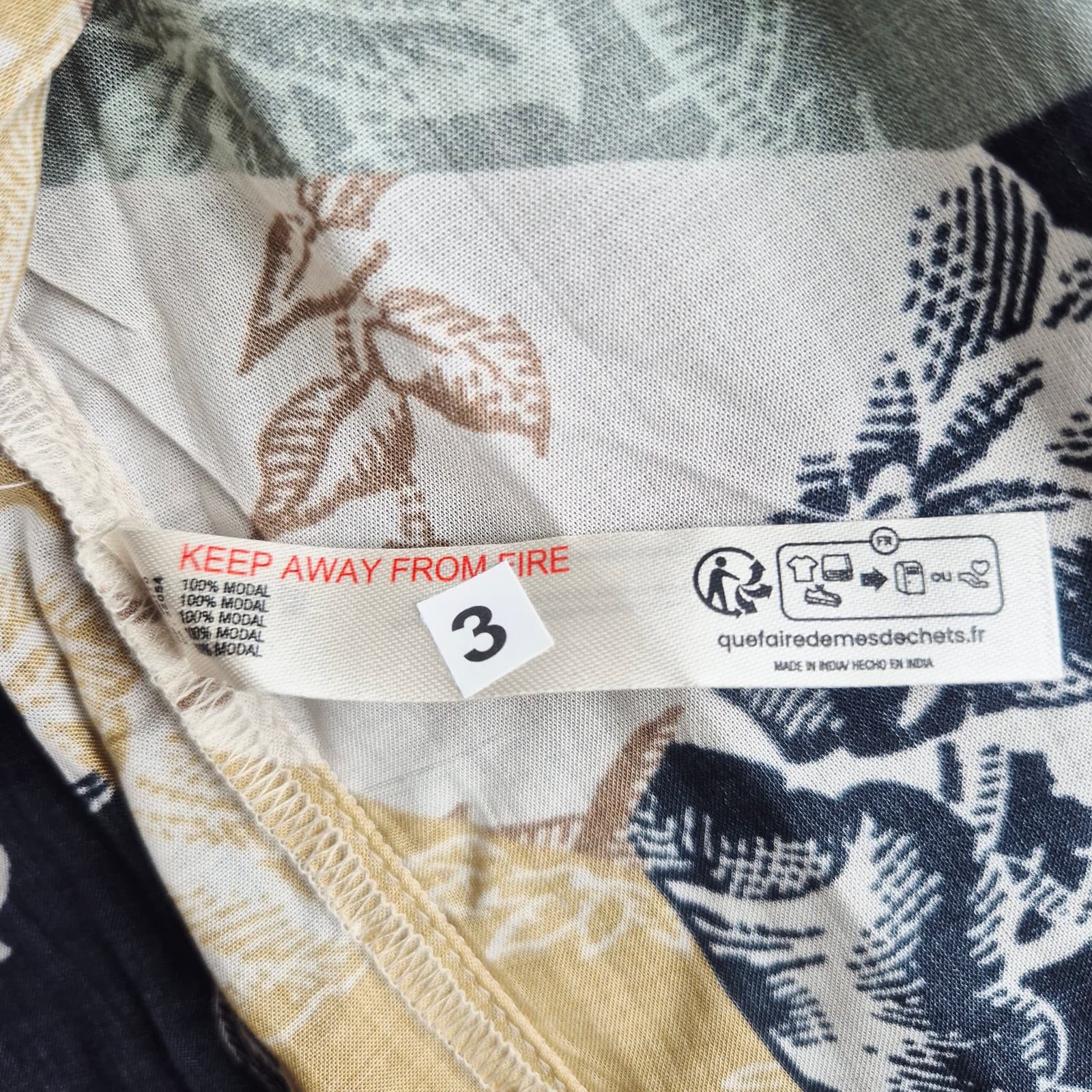 NWoT Anthropologie Tiered Tunic Mini Dress Long Sleeve Modal Mixed Printed Sz.S - Thumbnail 10