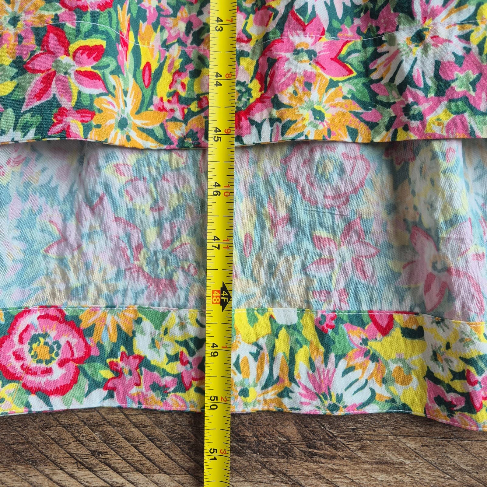 Sarah Campbell Anthropologie Floral One-Shoulder Midi Dress Hi-Low Pocket Size S - Thumbnail 14