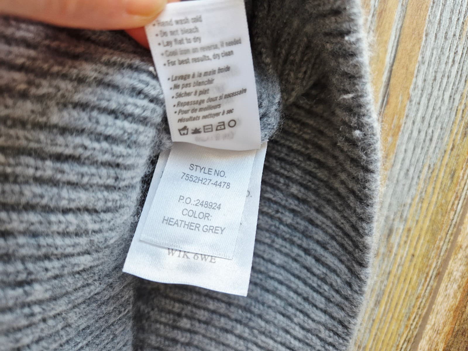 PAIGE Maylene Wool Blend Cable Knit Sweater 1/4 Zip Heather Grey Bust 40" (S/M) - Thumbnail 10