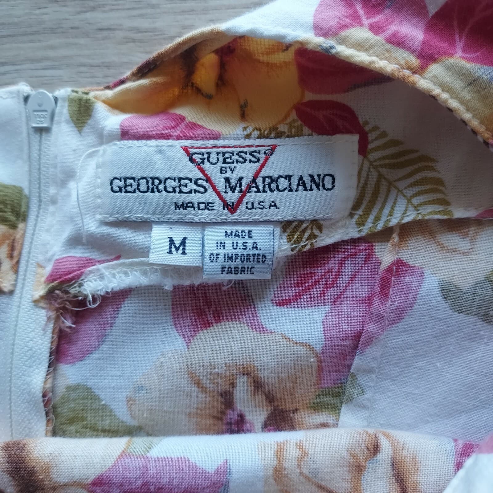 Vintage Guess Georges Marciano Floral Tie-Side Sheath Dress Sleeveless Sz.Medium - Thumbnail 8