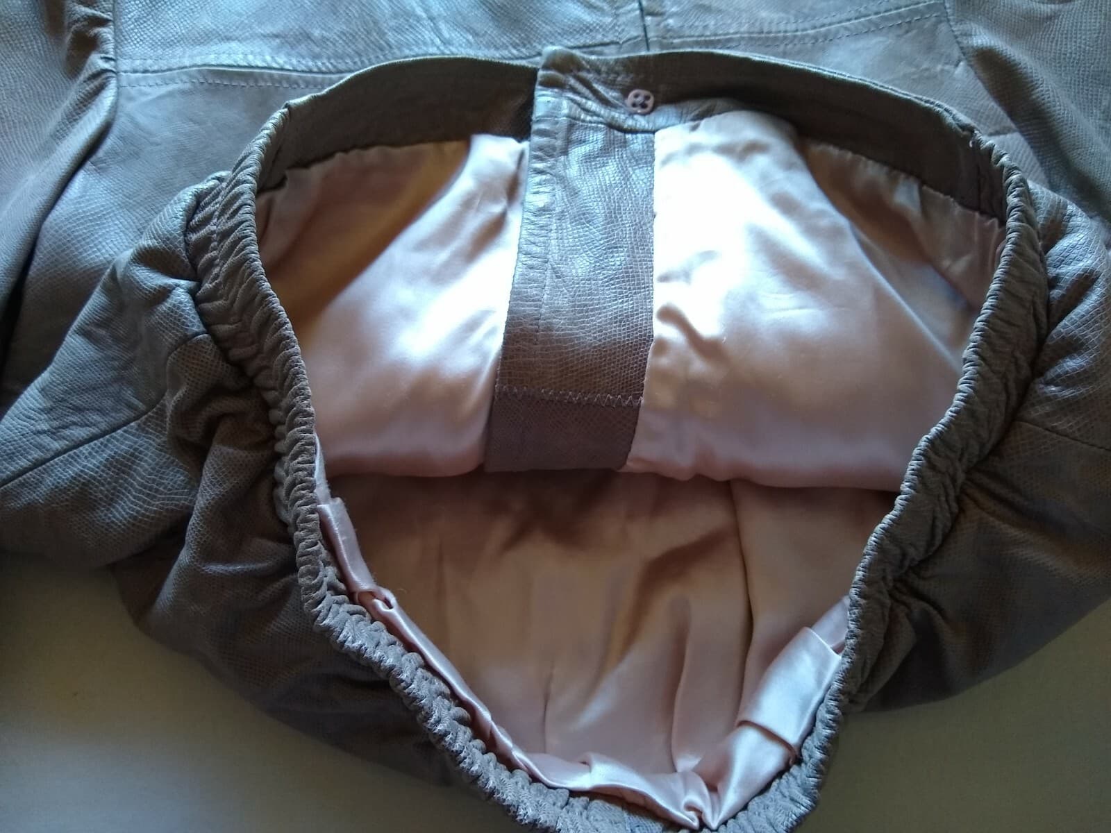 Vintage North Beach Leather San Francisco Tan/Brown Leather Jacket Zip-up Sz.12 - Thumbnail 7
