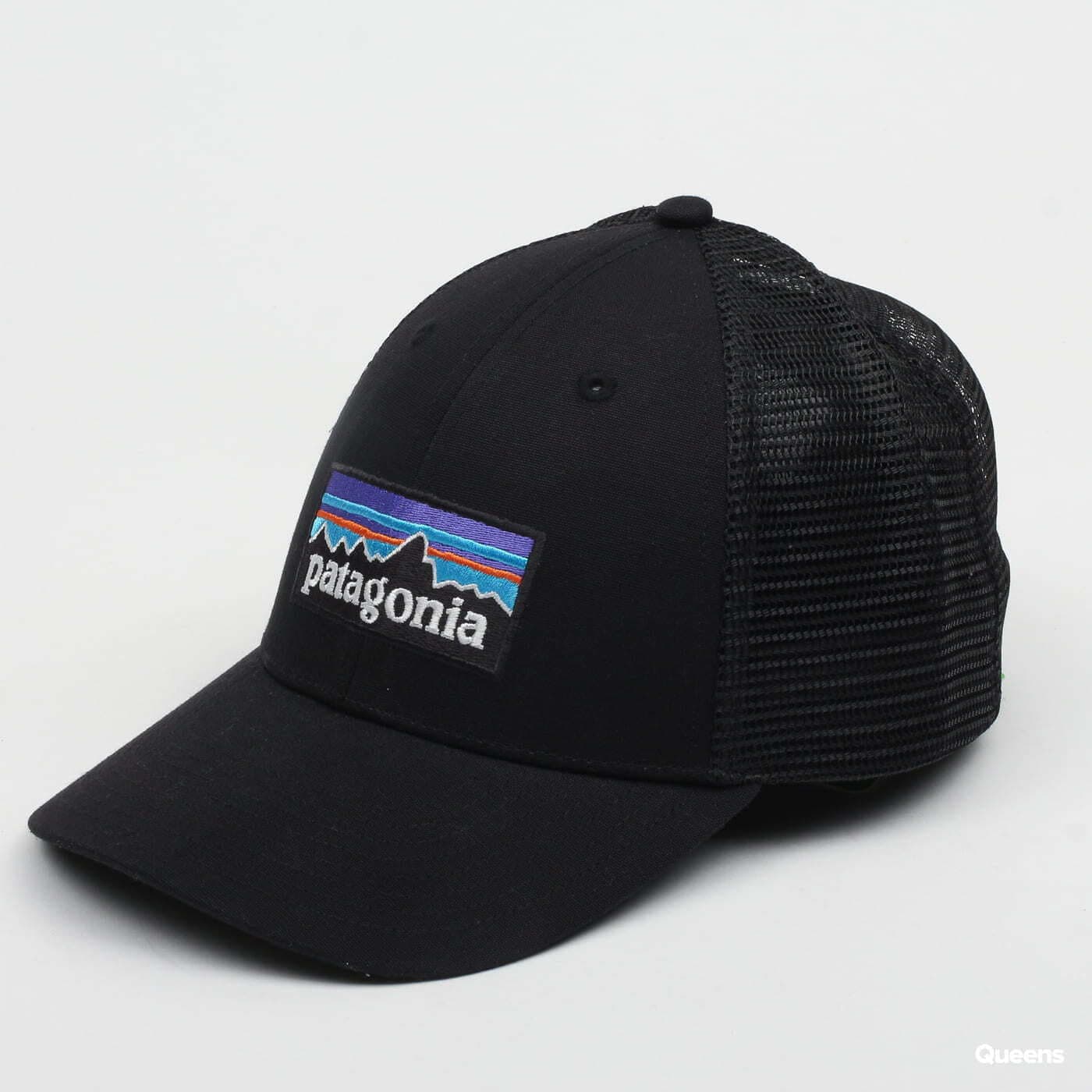 Patagonia P-6 Logo Trucker Hat Snapback-Adjuster Mashback Canvas Netplus Black - Thumbnail 4