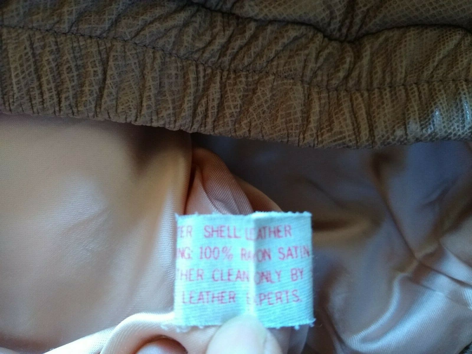 Vintage North Beach Leather San Francisco Tan/Brown Leather Jacket Zip-up Sz.12 - Thumbnail 11
