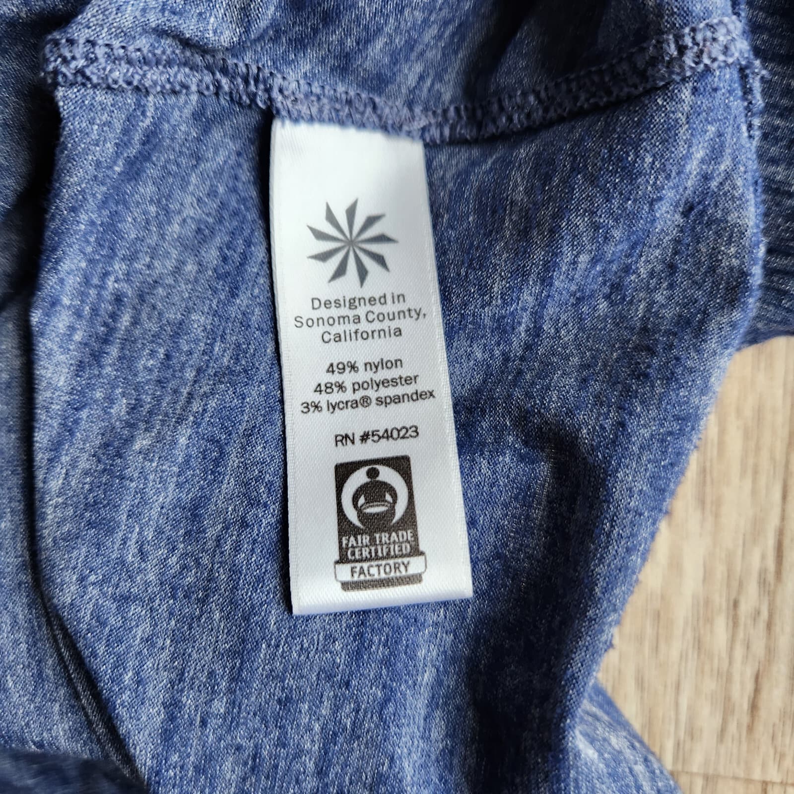 ATHLETA Monarch Tie-Back Activewear Top Shirt 3/4 Sleeve Scoop Neck Blue Women S - Thumbnail 10