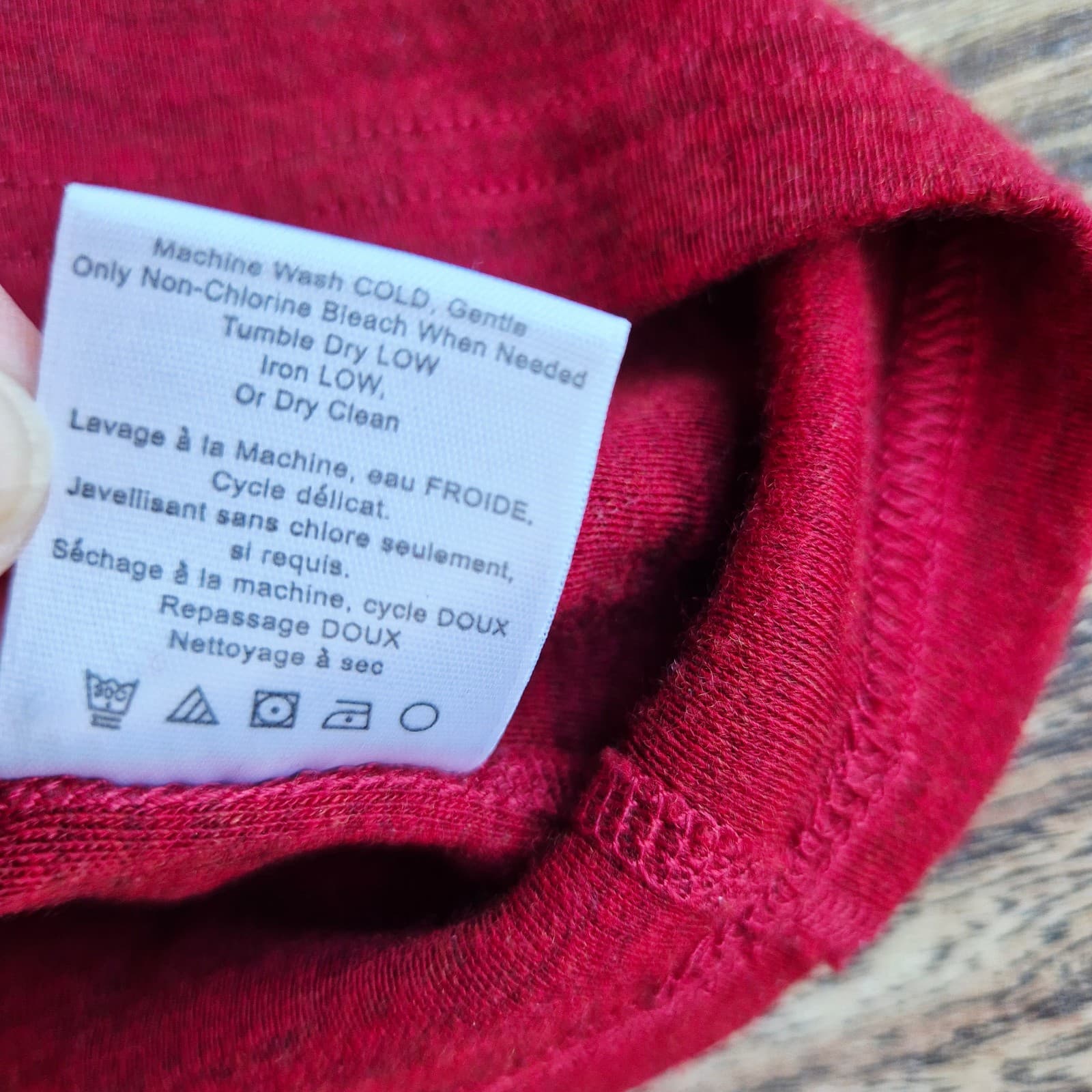 Smartwool Merino Wool Men's L 1/4 Zip Mock Neck Baselayer Shirt Long Sleeve Red - Thumbnail 11
