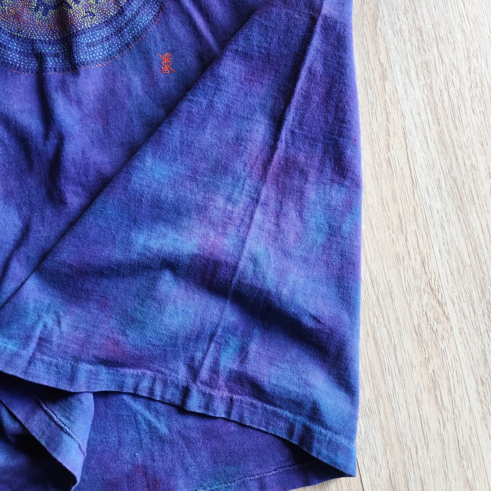 Vintage Hanes P.F.D USA Made Tie Dye Graphic T-Shirt Short Sleeve Purple Adult M - Thumbnail 8