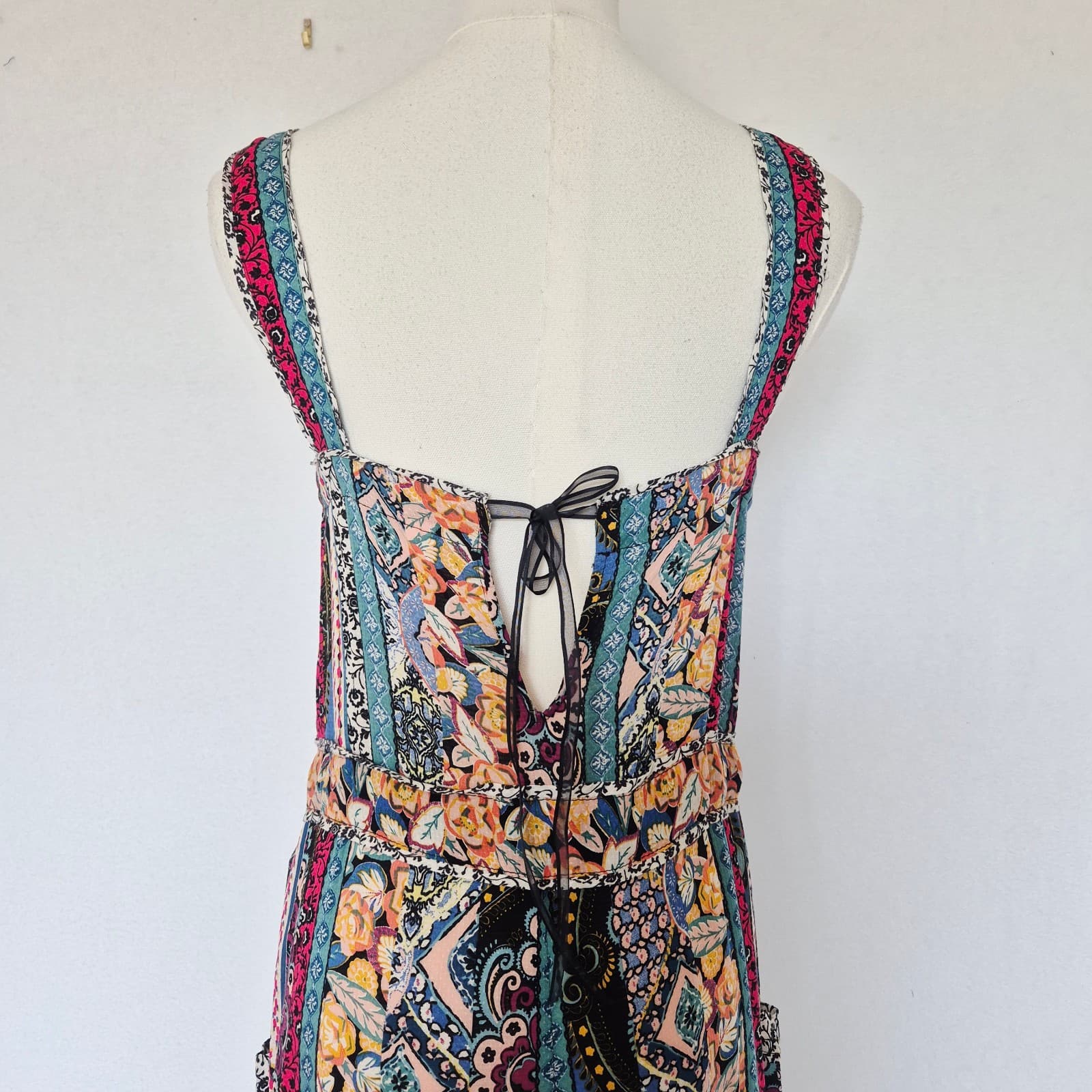 NWoT Anthropologie Calais Floral Bohemian Wide-Leg Jumpsuit Pocket Women's XS - Thumbnail 9