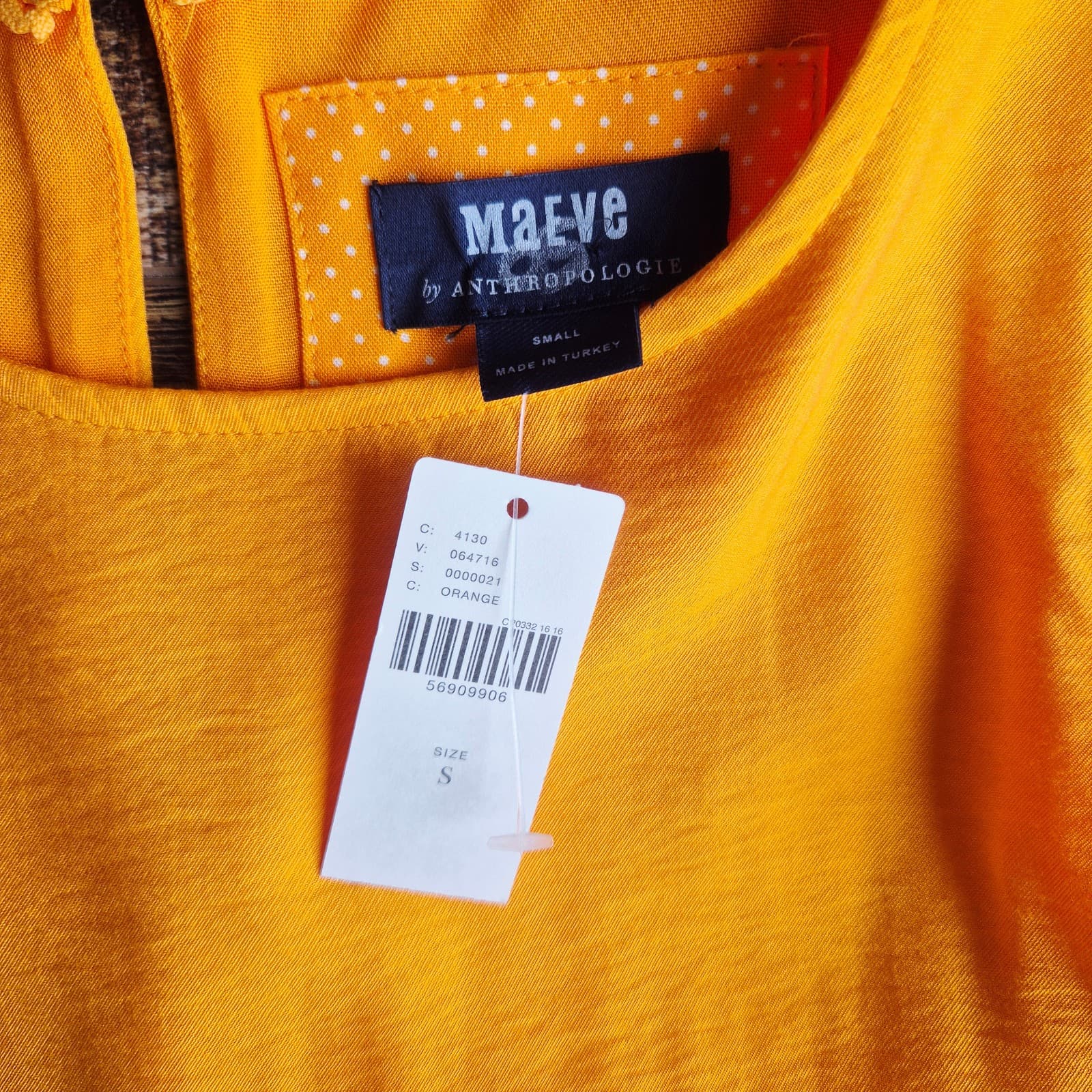 New Maeve Anthropologie Marlene Tiered Maxi Dress Hi-Low Sleeveless Orange Sz.S - Thumbnail 7