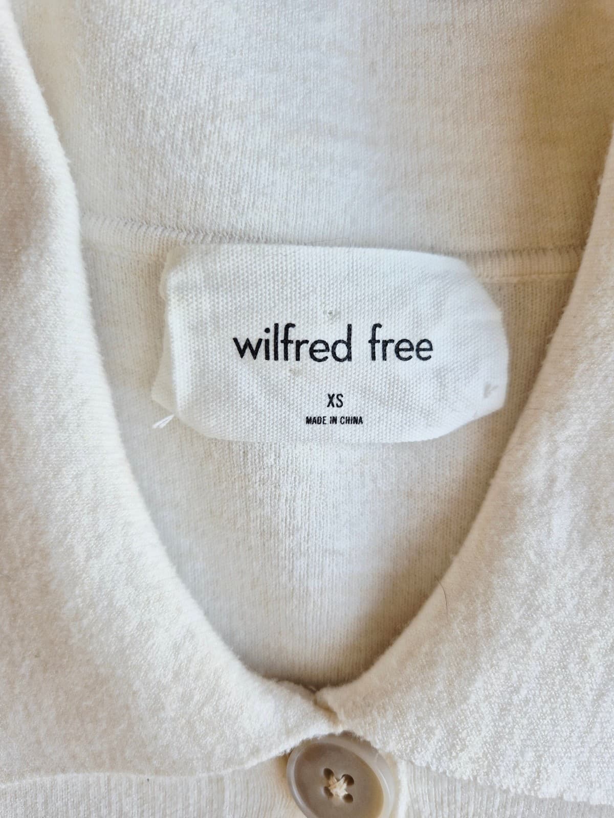 Wilfred Free Aritzia Ronnie Sweater Long Knit Relaxed Shirt Jacket Cream Size XS - Thumbnail 10