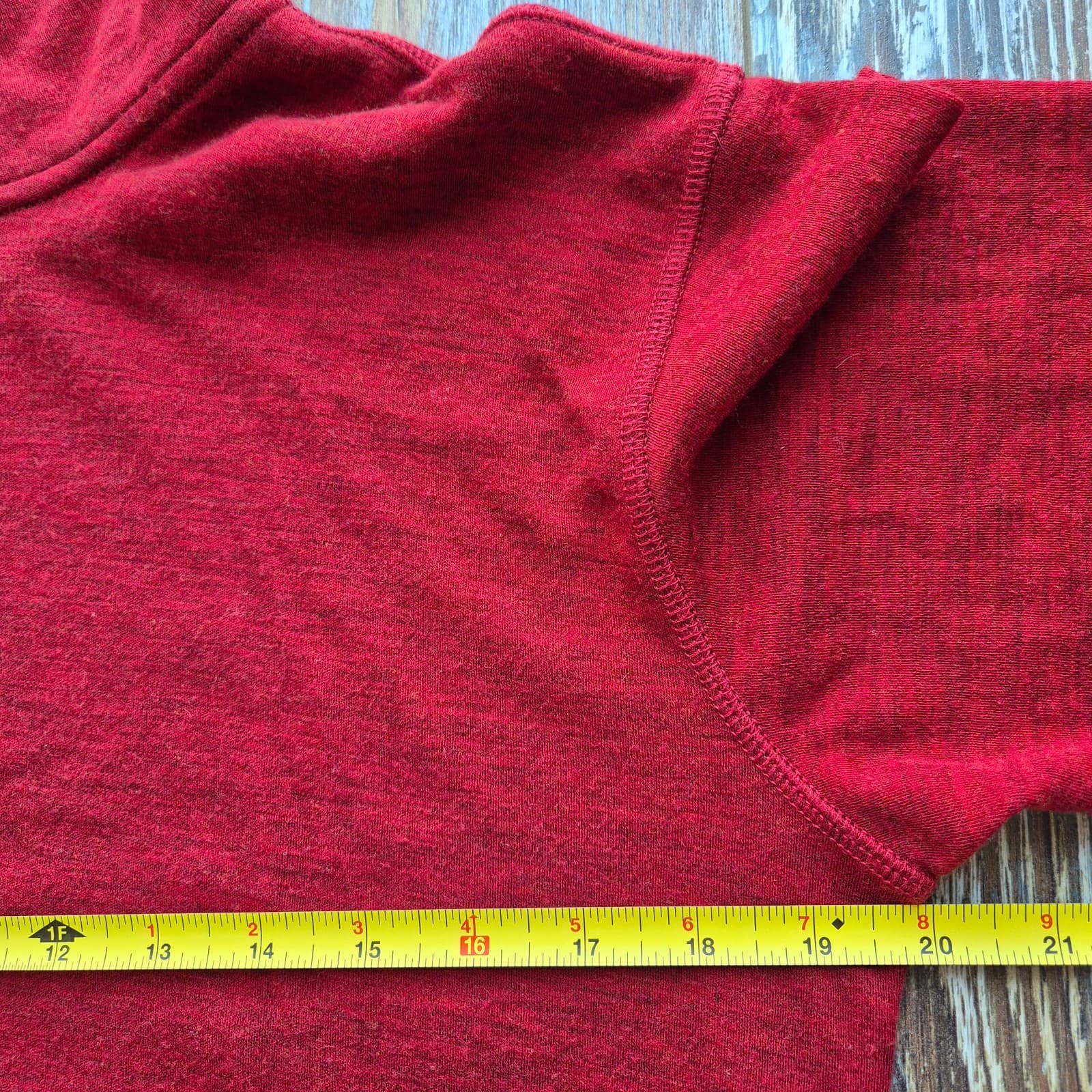 Smartwool Merino Wool Men's L 1/4 Zip Mock Neck Baselayer Shirt Long Sleeve Red - Thumbnail 13
