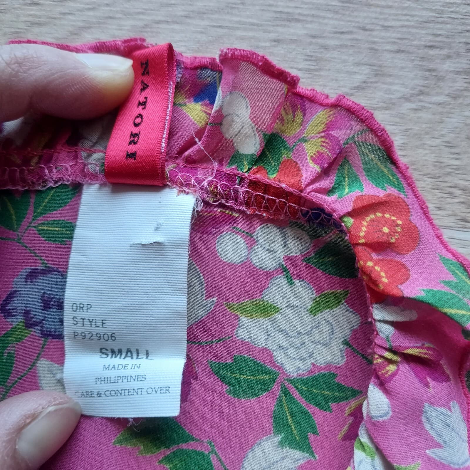 JOSIE Natori Chiffon Floral Ruffle Kimono Mini Robe Tie-Waist Pink Women Small - Thumbnail 8