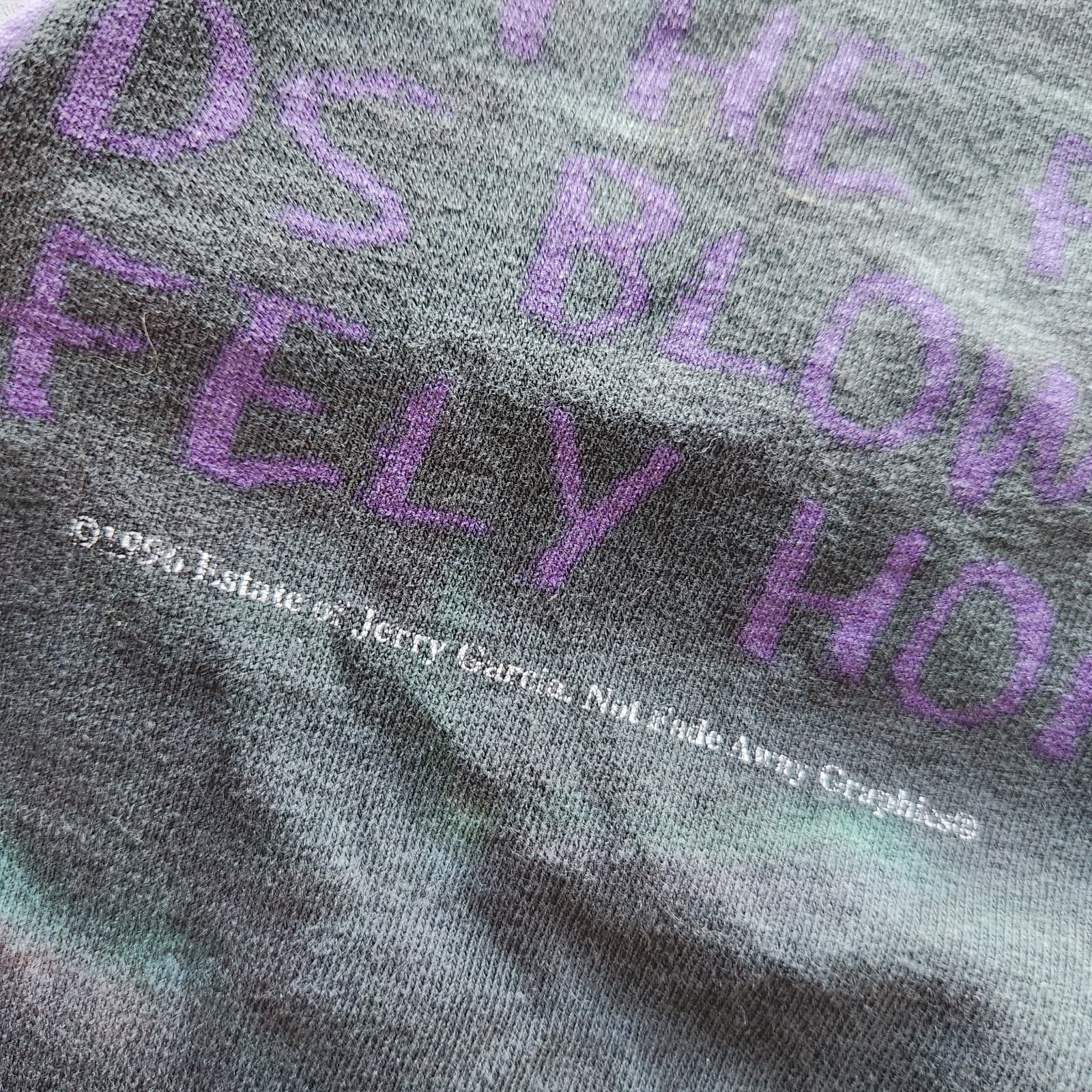Vintage'95 Jerry Garcia Grateful Dead T-Shirt Not Fade Away Tie Dye Cotton Sz.L - Thumbnail 9
