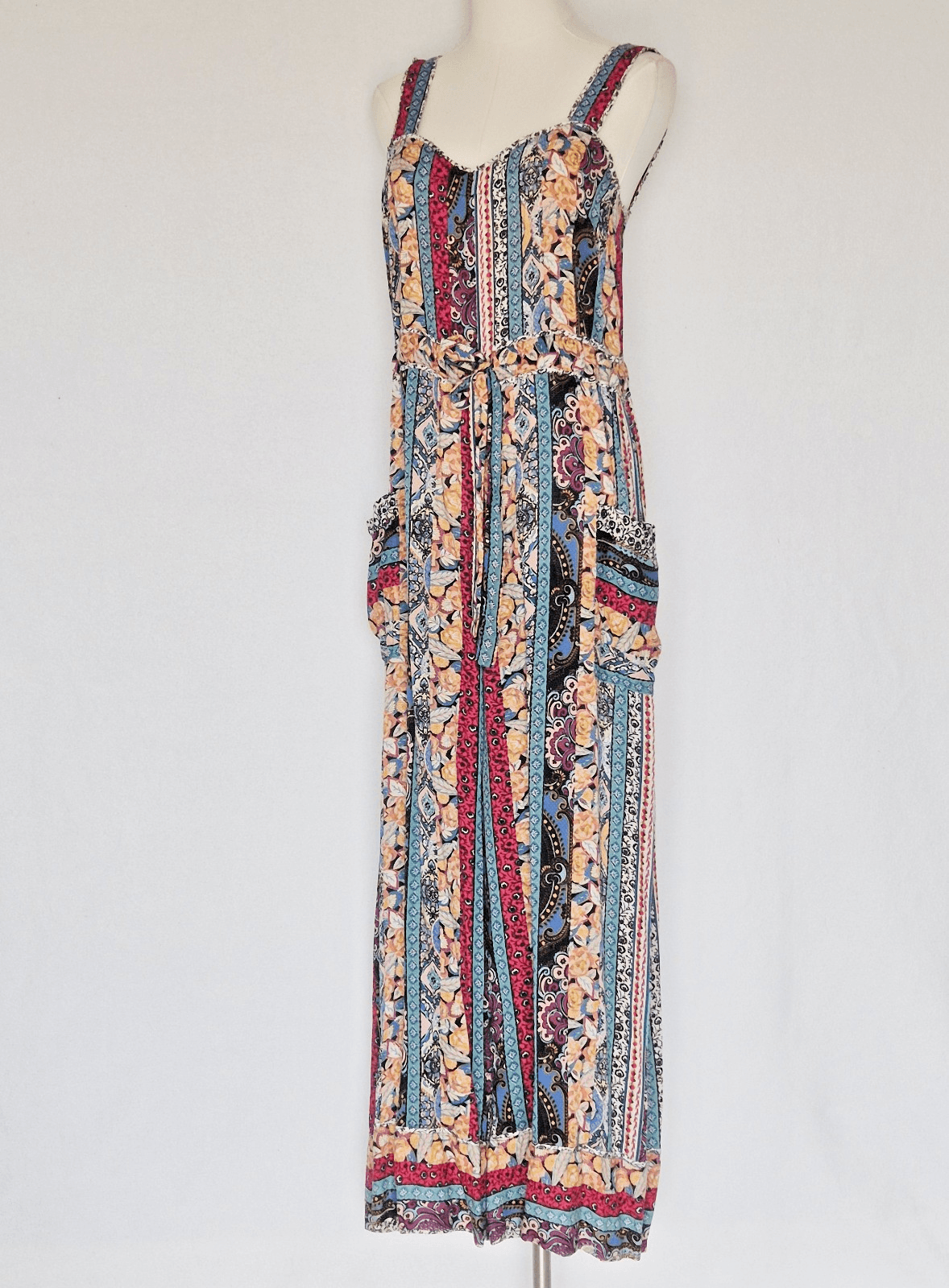 NWoT Anthropologie Calais Floral Bohemian Wide-Leg Jumpsuit Pocket Women's XS - Thumbnail 3